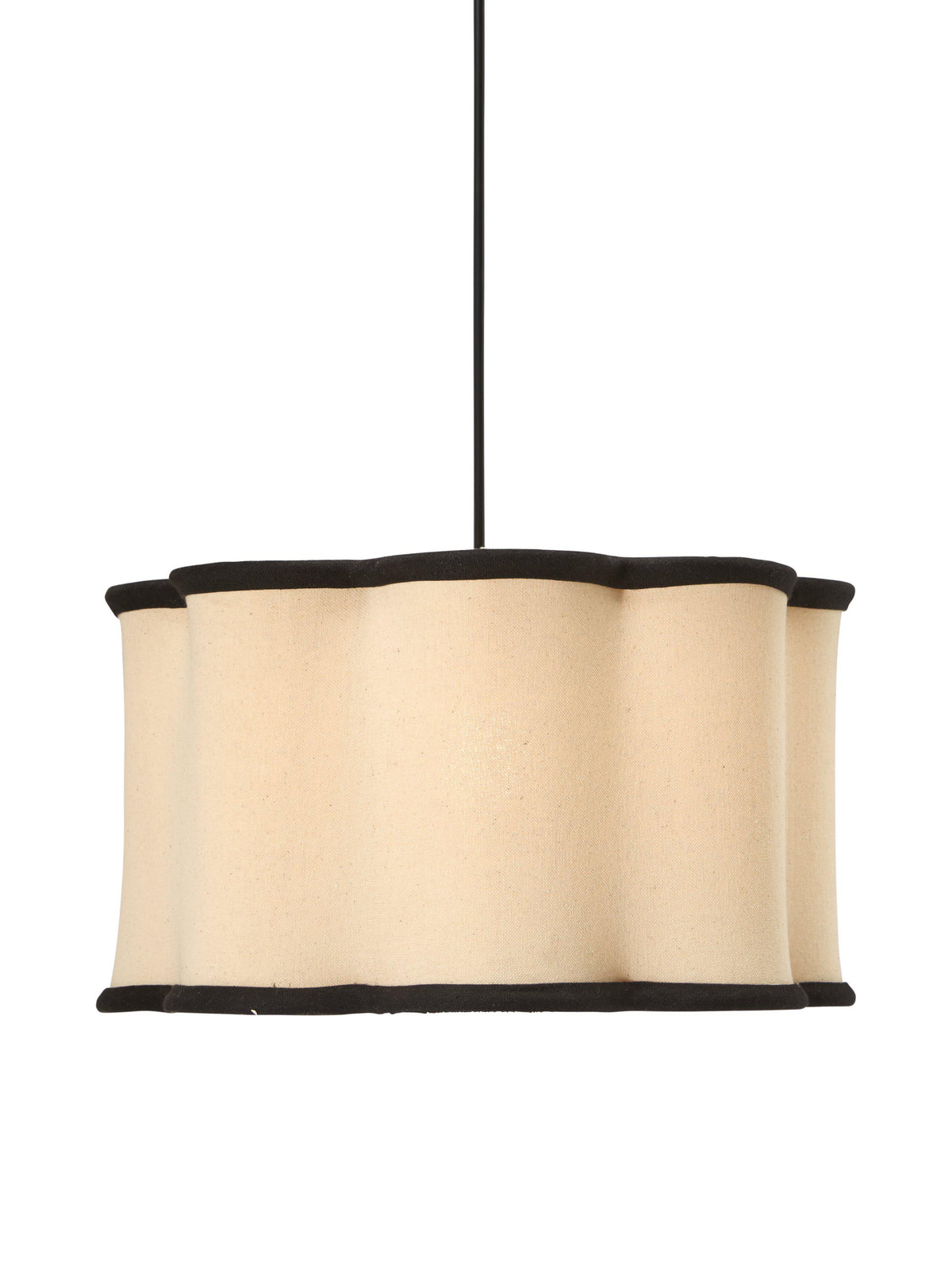 Judy Lampskärm – Natur/svart 35 cm