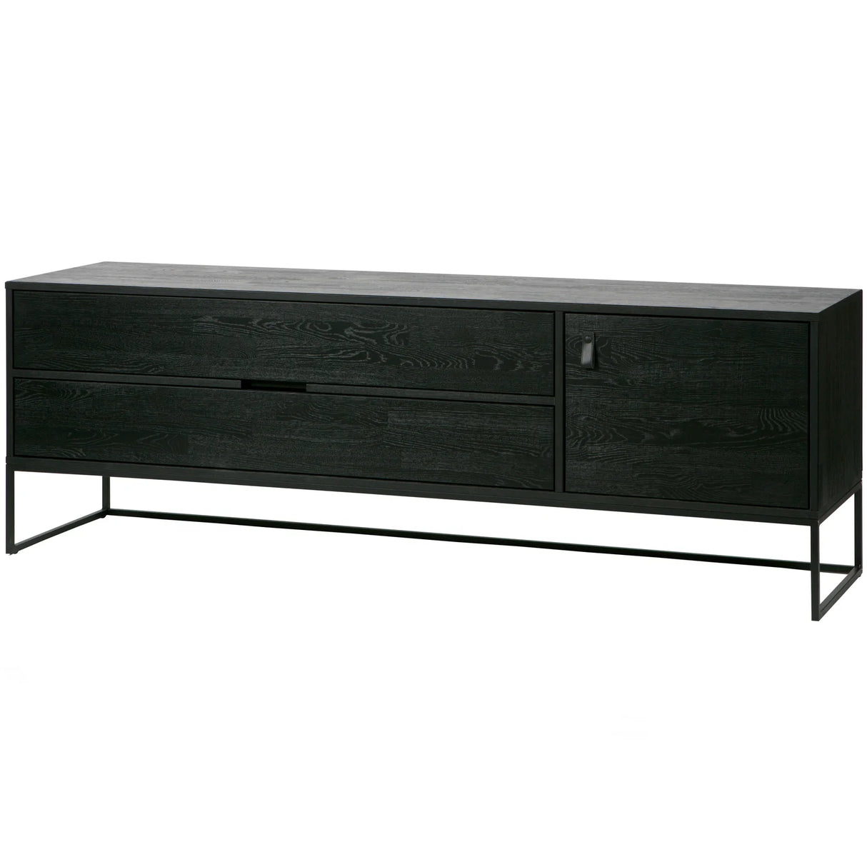 WOOOD, Silas TV-bänk 180 cm i Borstad Ask – Blacknight FSC®