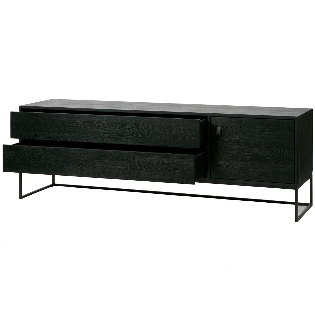 WOOOD, Silas TV-bänk 180 cm i Borstad Ask – Blacknight FSC®