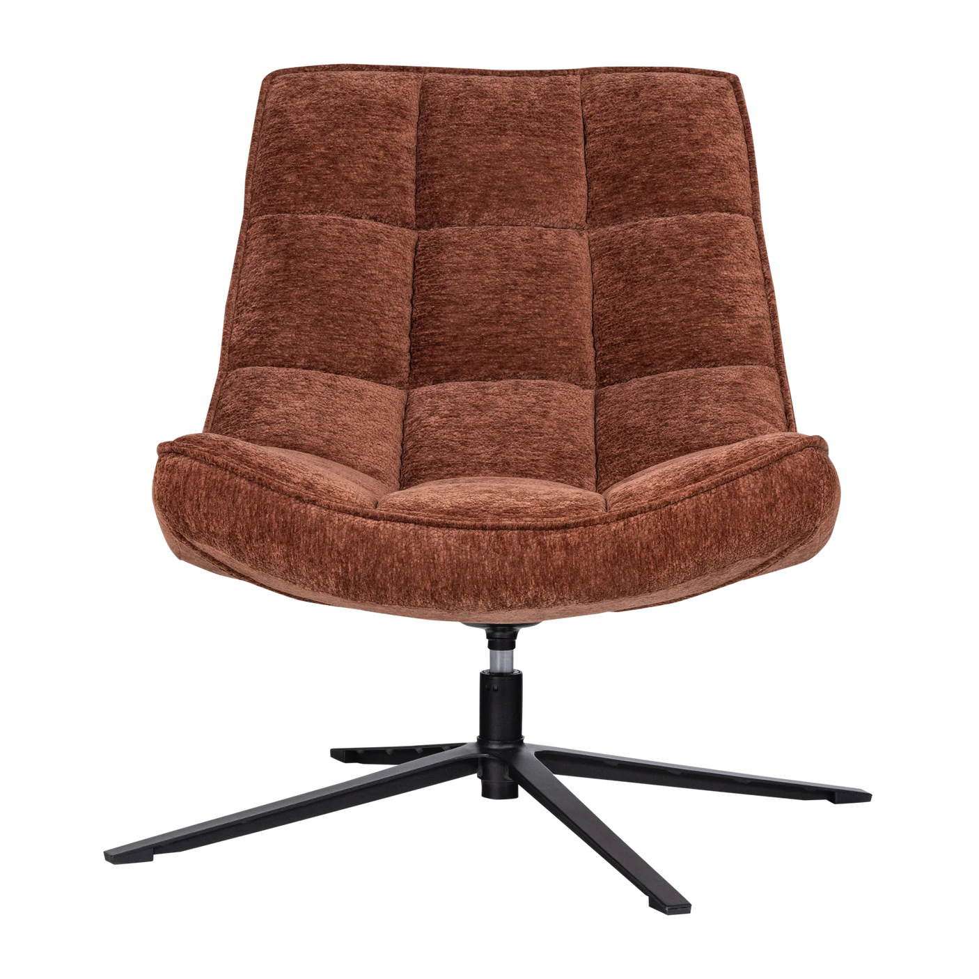 WOOD, Maudi Swivelfåtölj Chenille Brun