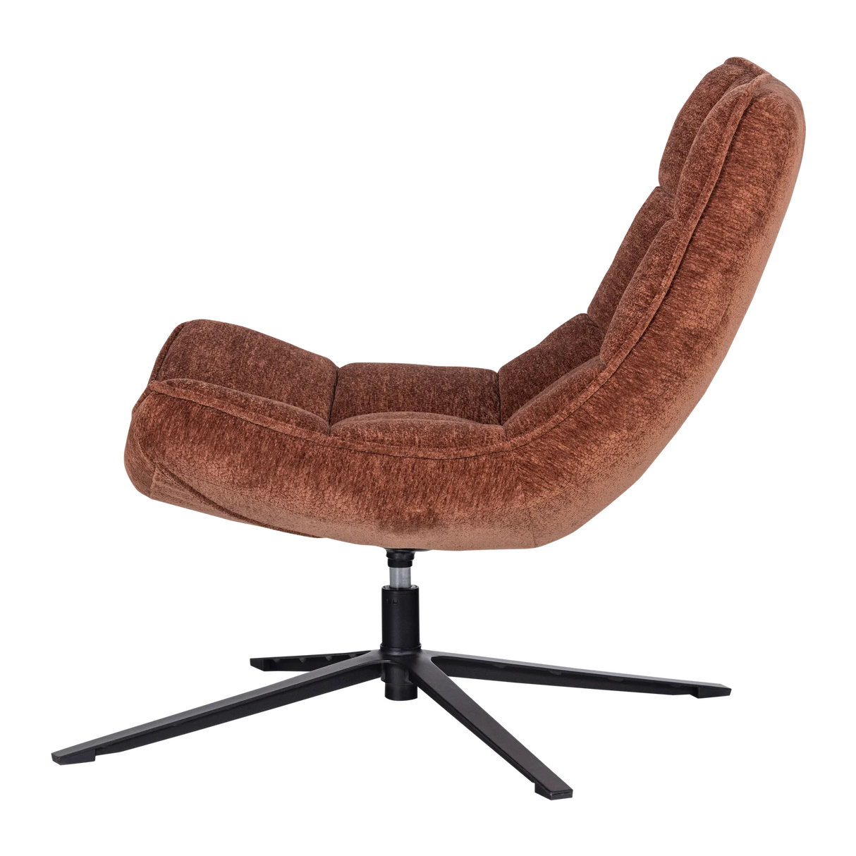 WOOOD, Maudi Swivelfåtölj Chenille Brun