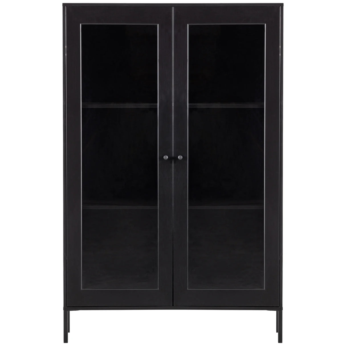WOOOD Xam Vitrinskåp – Svart FSC® Furu 155 cm