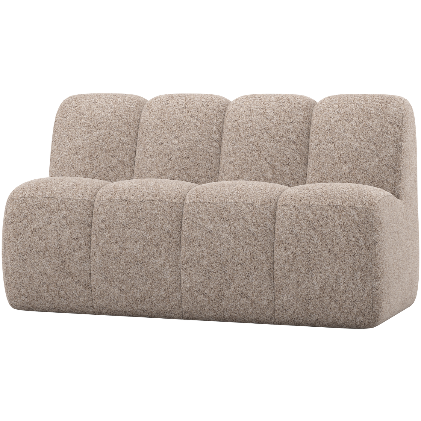 WOOOD, MOJO Matbänk 164 cm med ryggstöd i teddytyg – Dark Sand