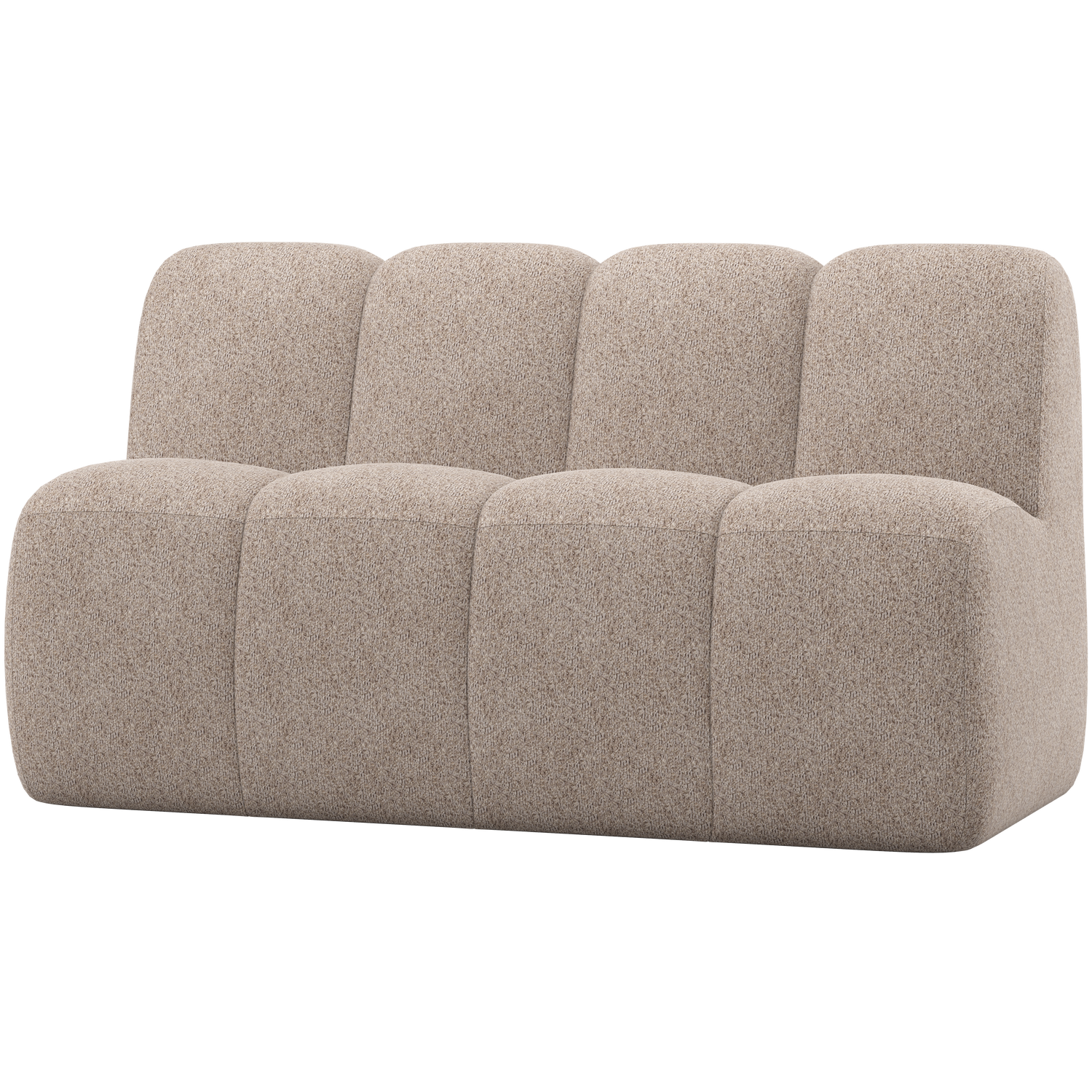 MOJO DINING BENCH 164 CM WITH BACKREST WOOLLY DARK SAND