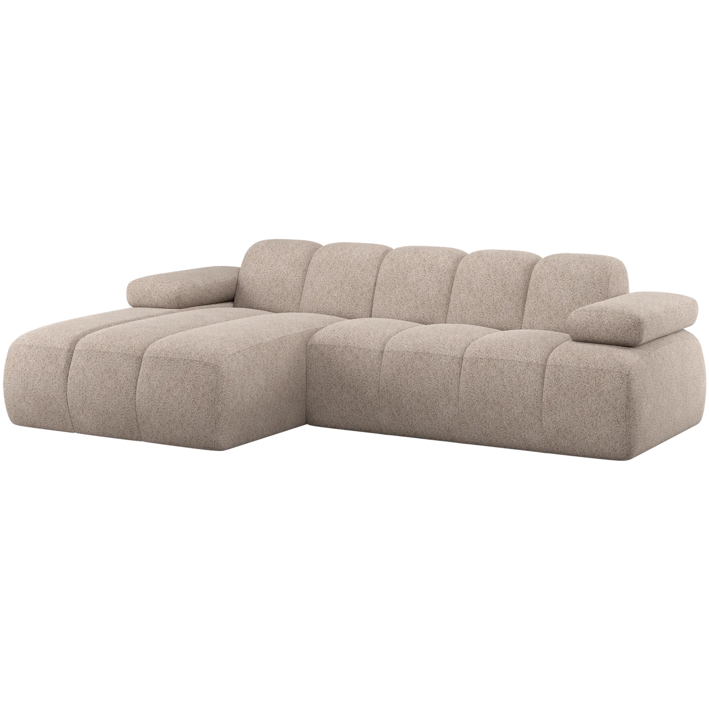 WOOOD, Mojo Soffa med Divan Vänster – Woolly Mörk Sand