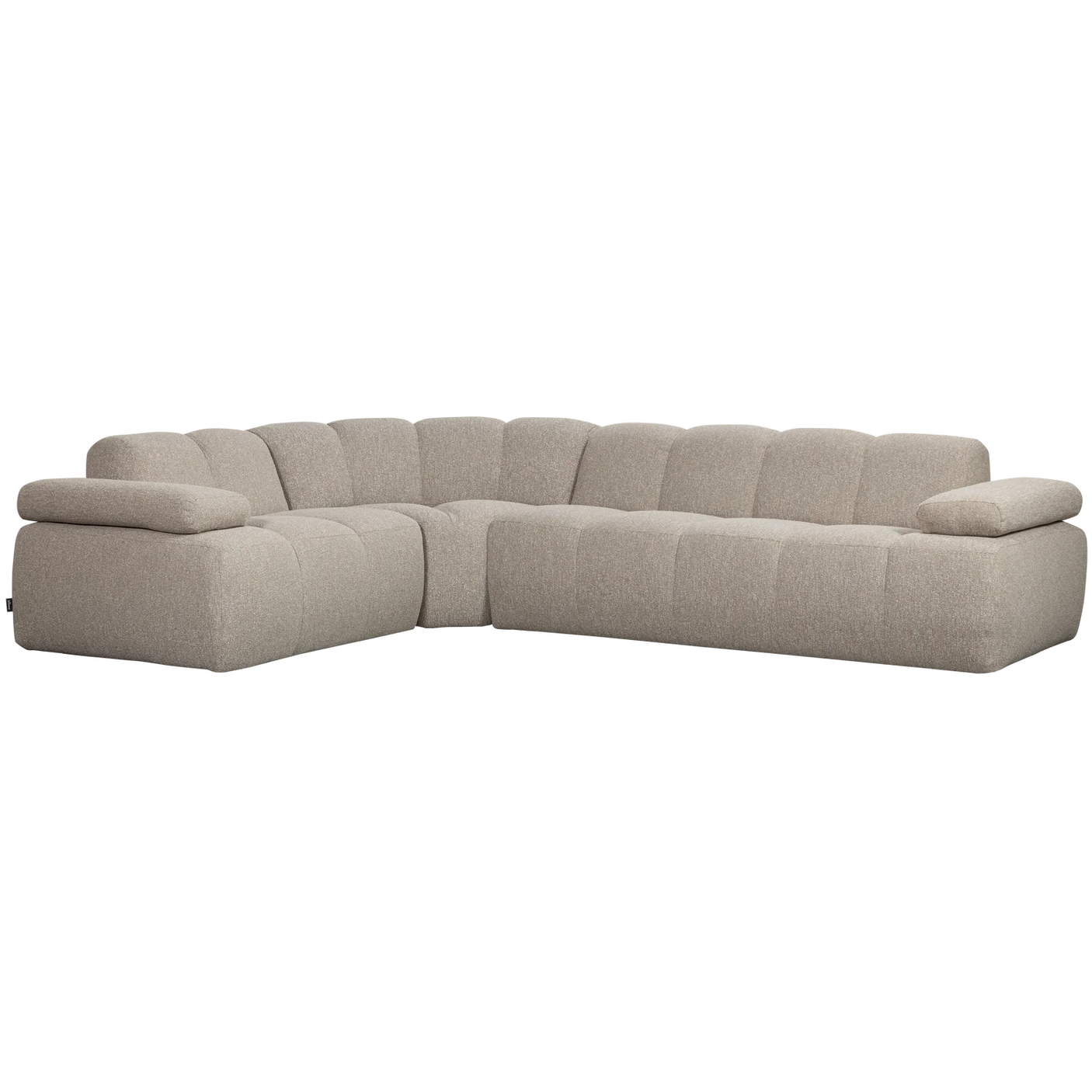 WOOOD, Mojo Hörnsoffa Vänster – Bouclé Beige Melange