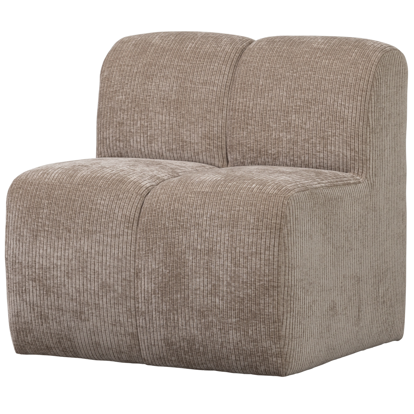 WOOOD, MOJO Matbänk 84 cm med ryggstöd i ribbat tyg – Dark Sand