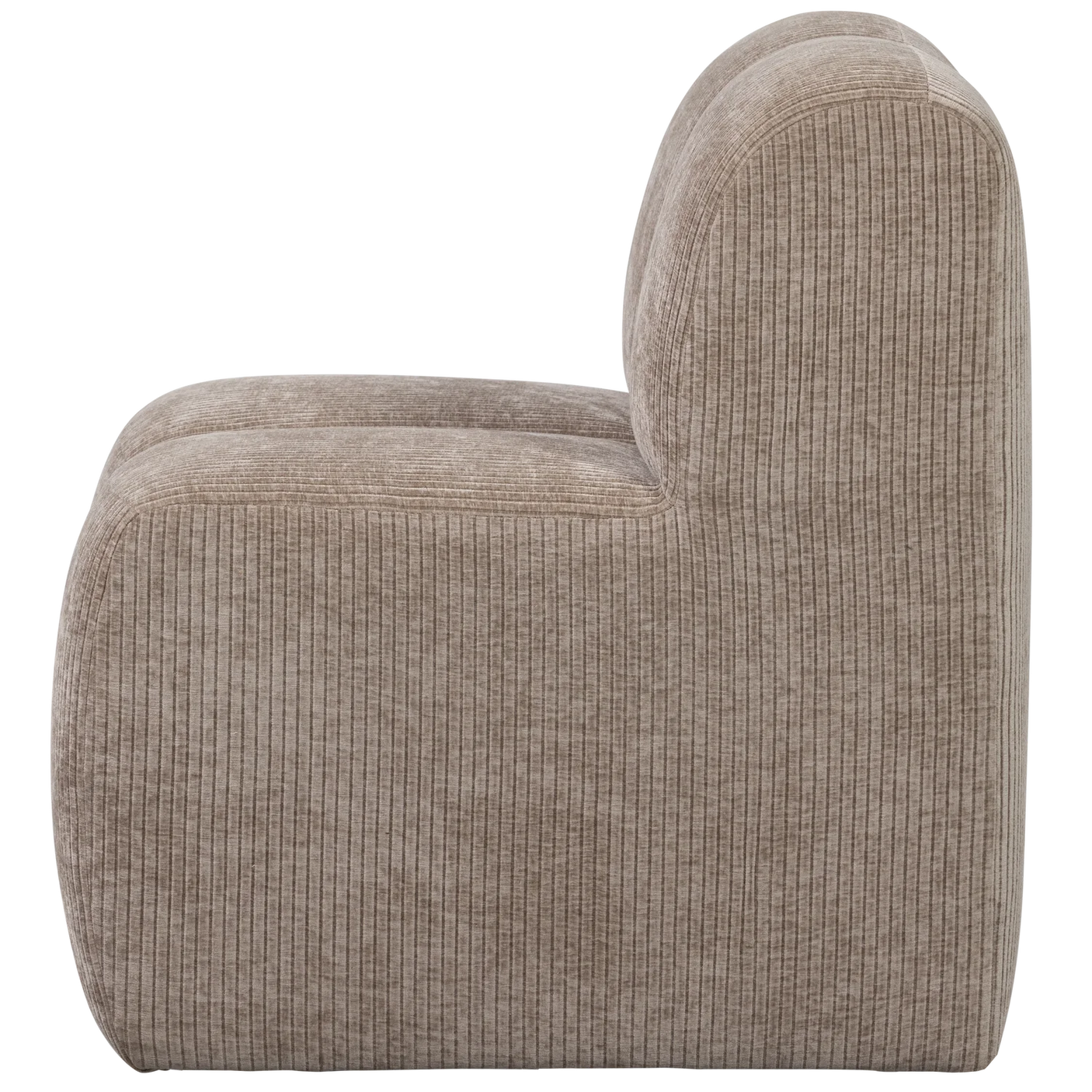 WOOOD, MOJO Matbänk 84 cm med ryggstöd i ribbat tyg – Dark Sand