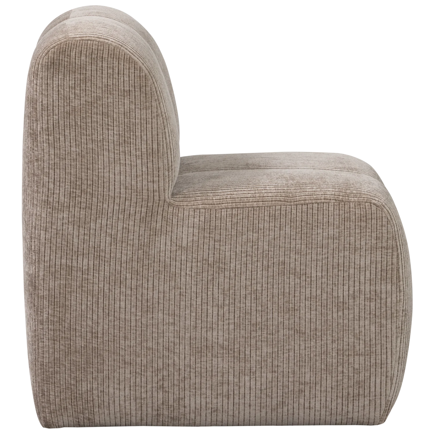 WOOOD, MOJO Matbänk 84 cm med ryggstöd i ribbat tyg – Dark Sand