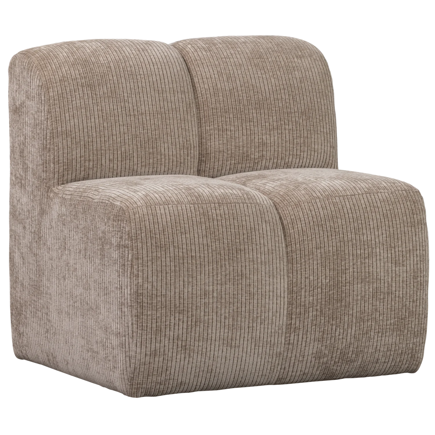 WOOOD, MOJO Matbänk 84 cm med ryggstöd i ribbat tyg – Dark Sand