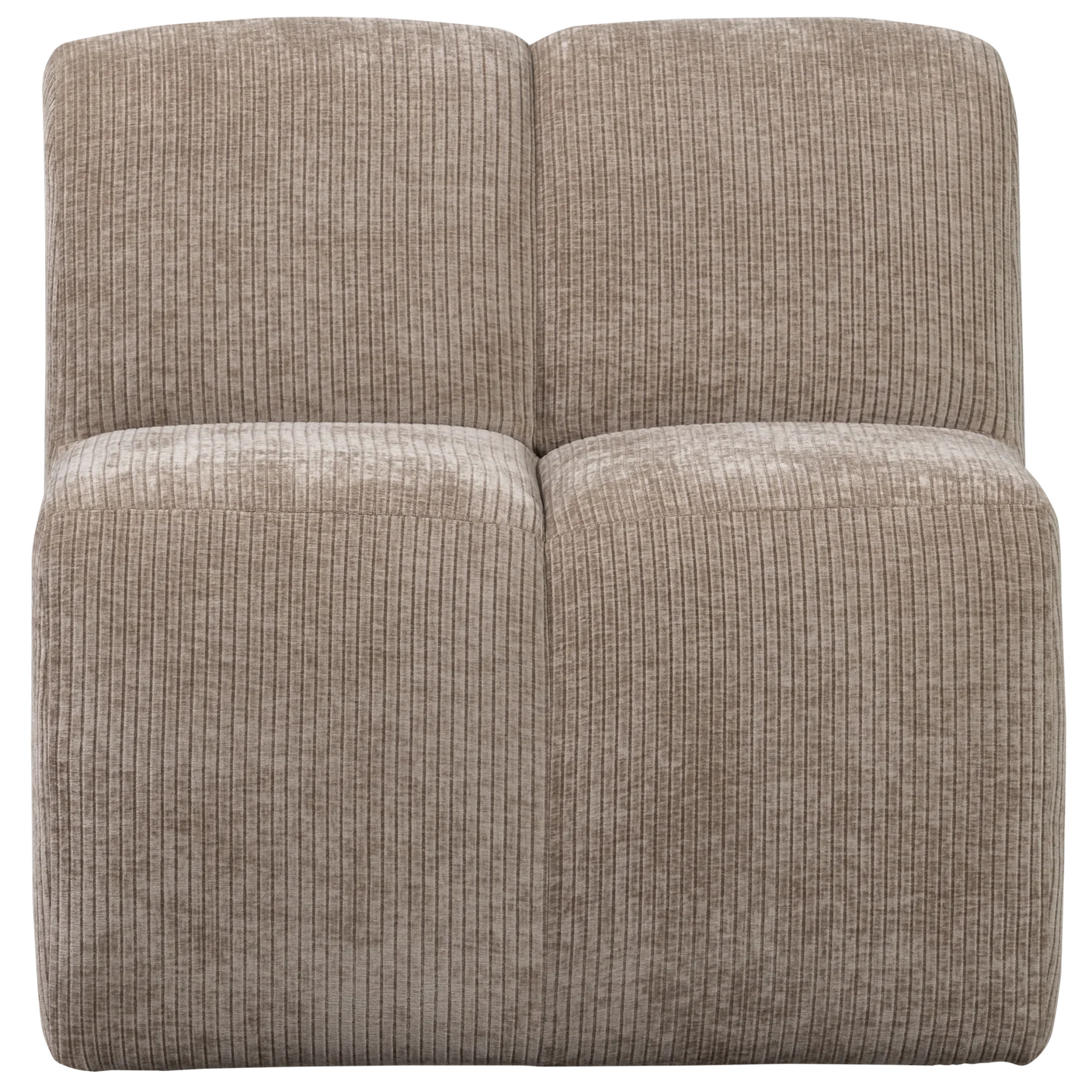 WOOOD, MOJO Matbänk 84 cm med ryggstöd i ribbat tyg – Dark Sand