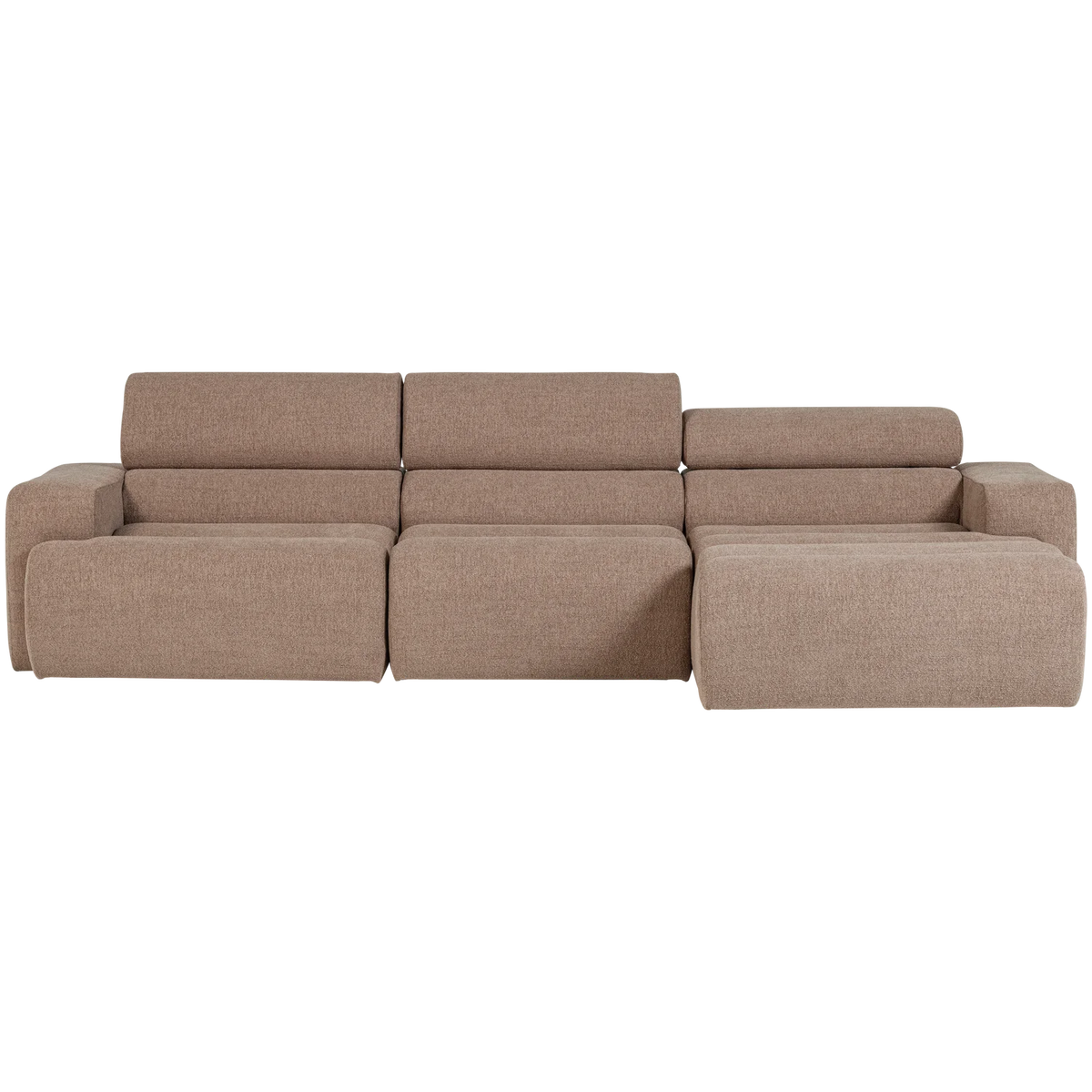 WOOOD, Novi schäslongsoffa höger – bouclé, taupe