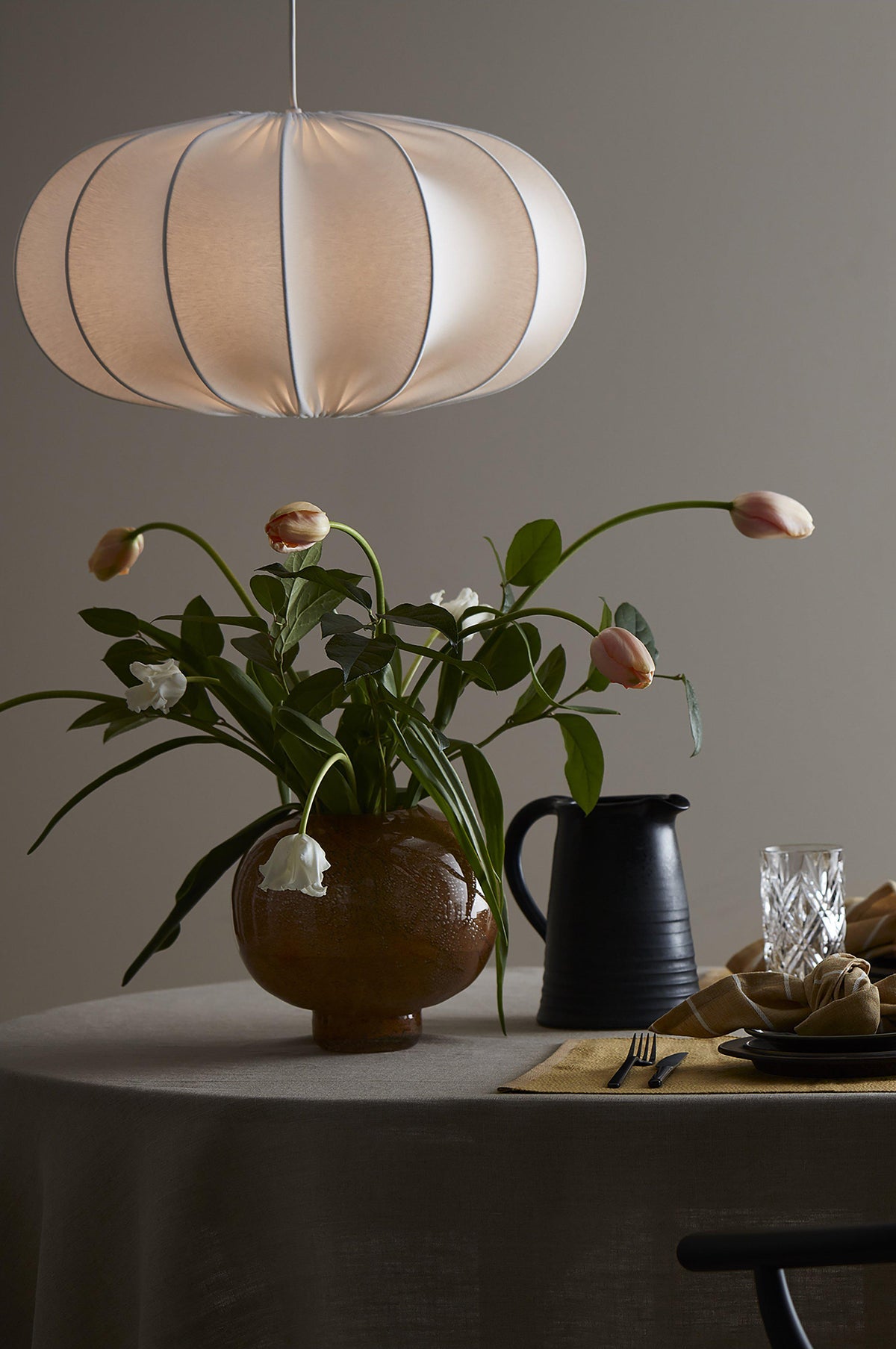 Dalia Takskärm – Jersey vit 50 cm