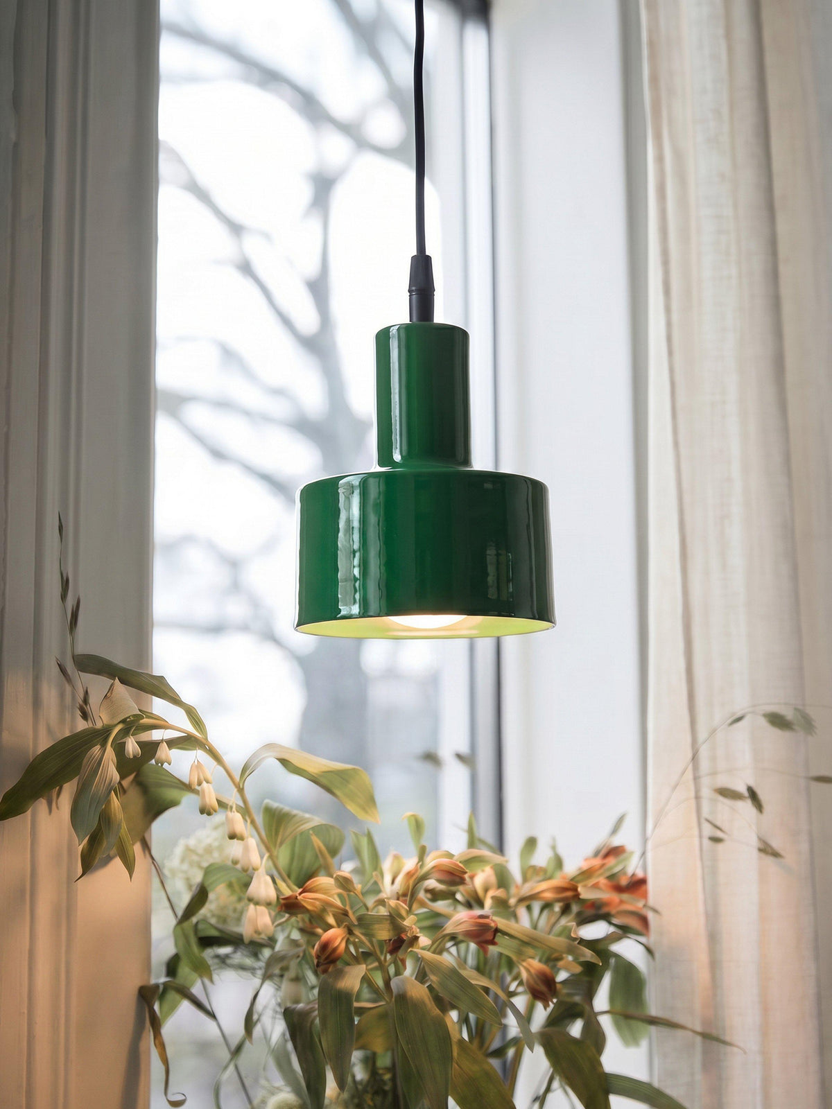 Solo Fönsterlampa – Blank grön 13 cm
