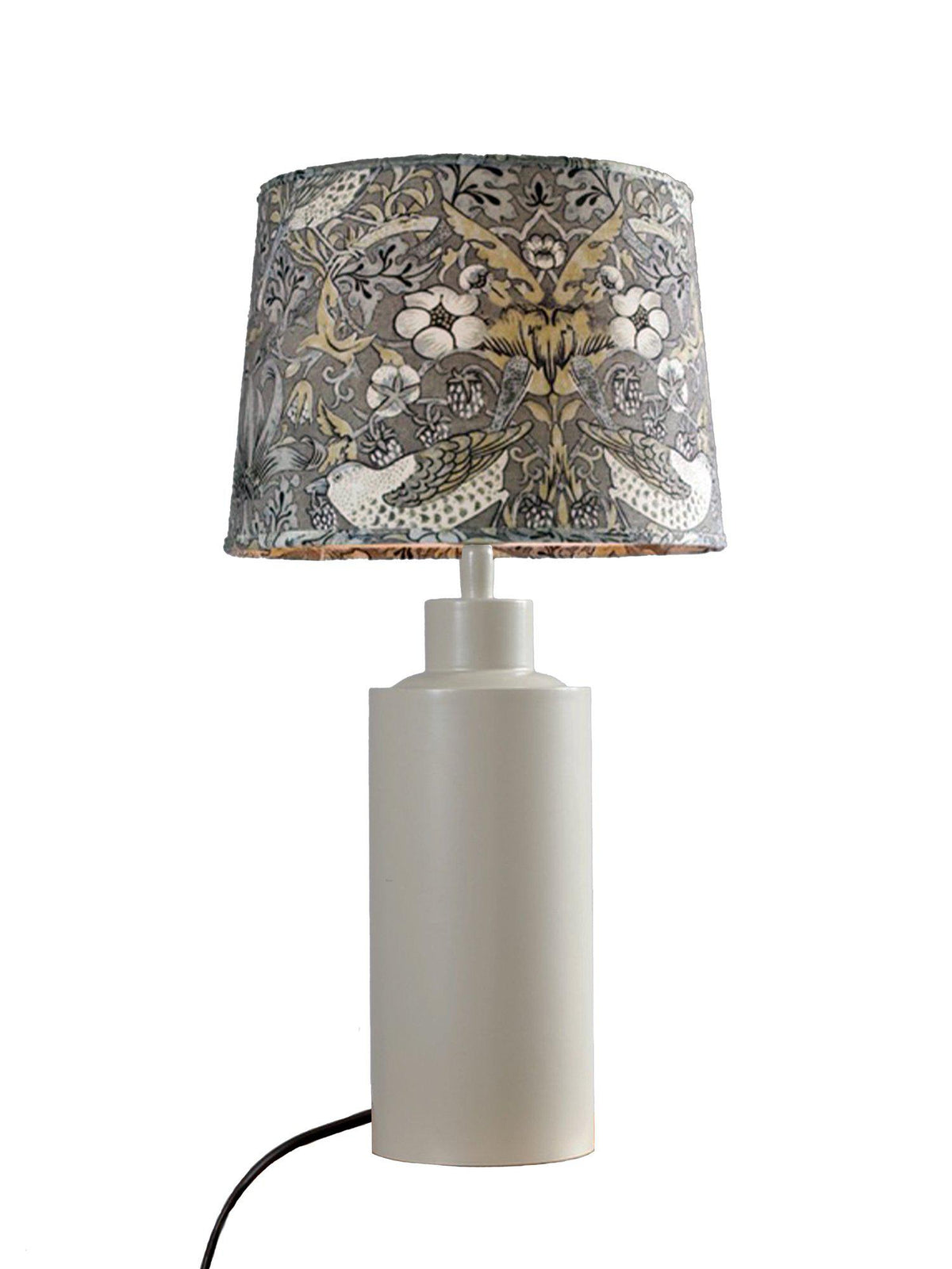 Solo Bordslampa – Matt beige med mönstrad skärm 46 cm