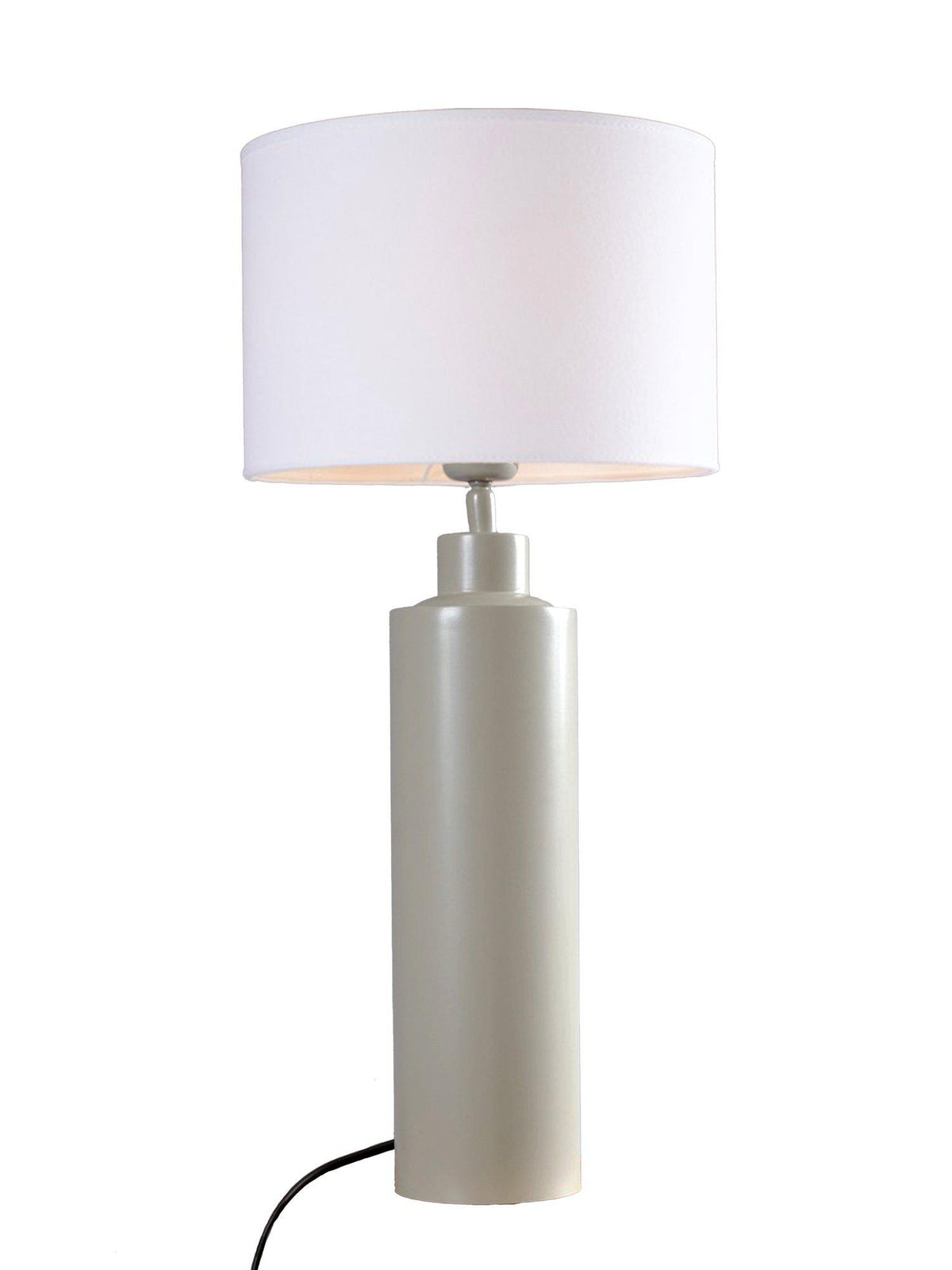 Solo Bordslampa – Matt beige med vit skärm 57 cm