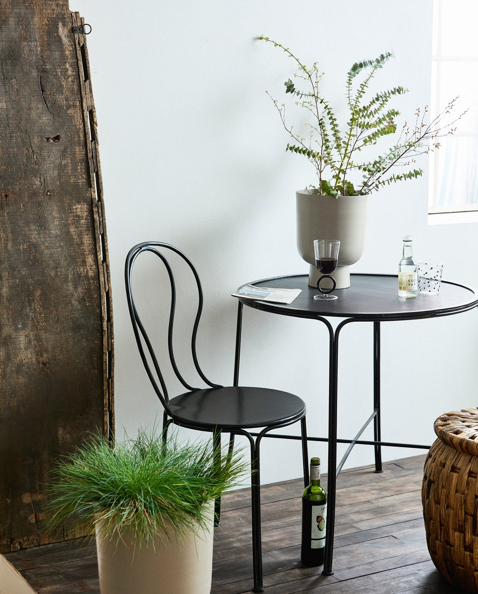 Nordal, OLIVO trädgårdsbord Ø75 cm – svart