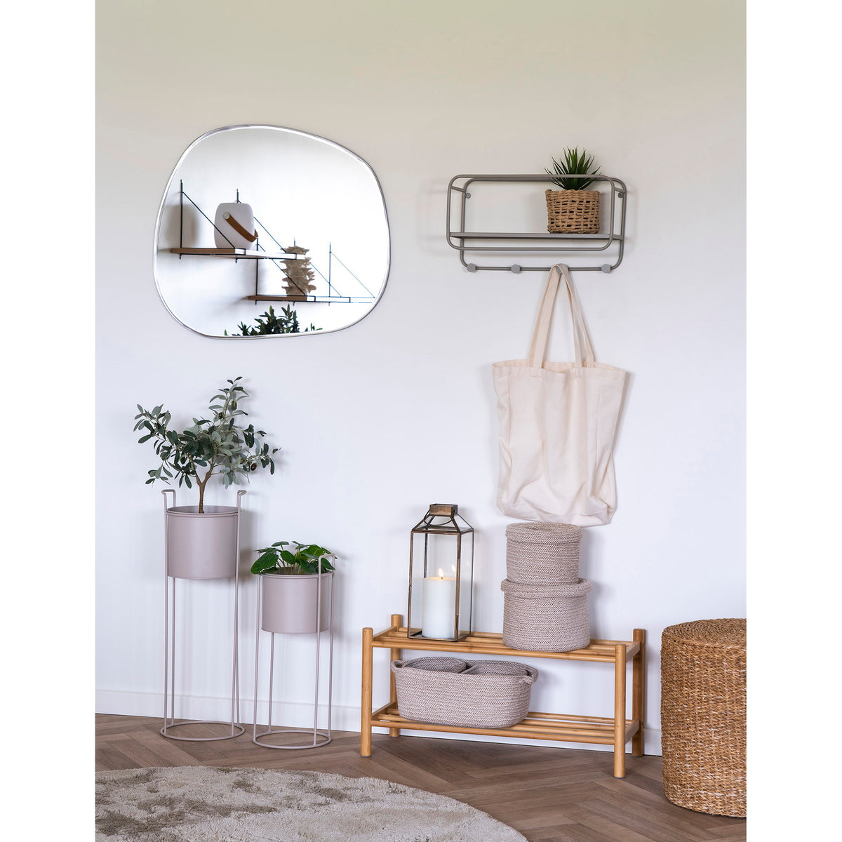 House Nordic, Manaus Skohylla Bambu Natur 70 cm