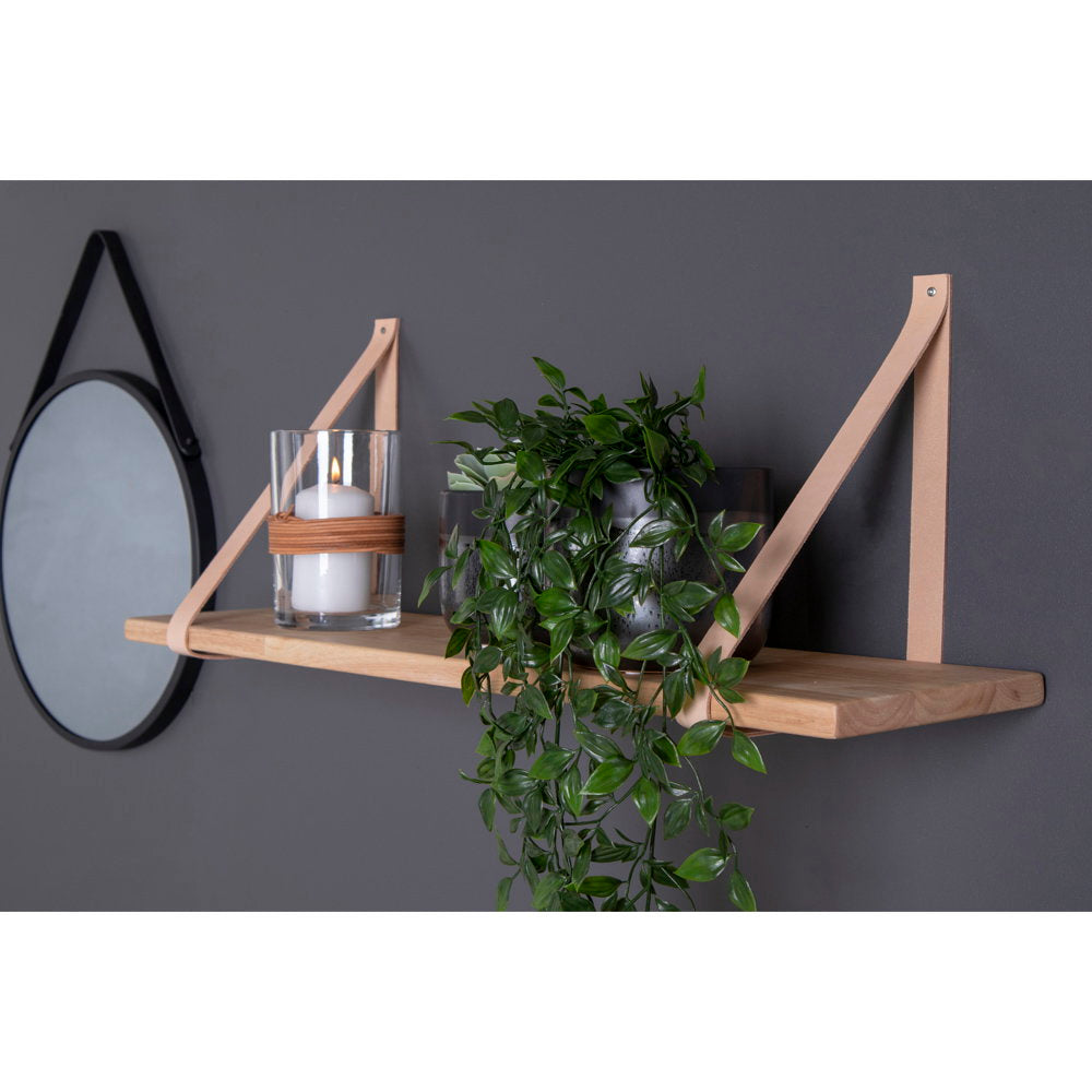 House Nordic, Forno Hylla Natur med Läderremmar 120 cm