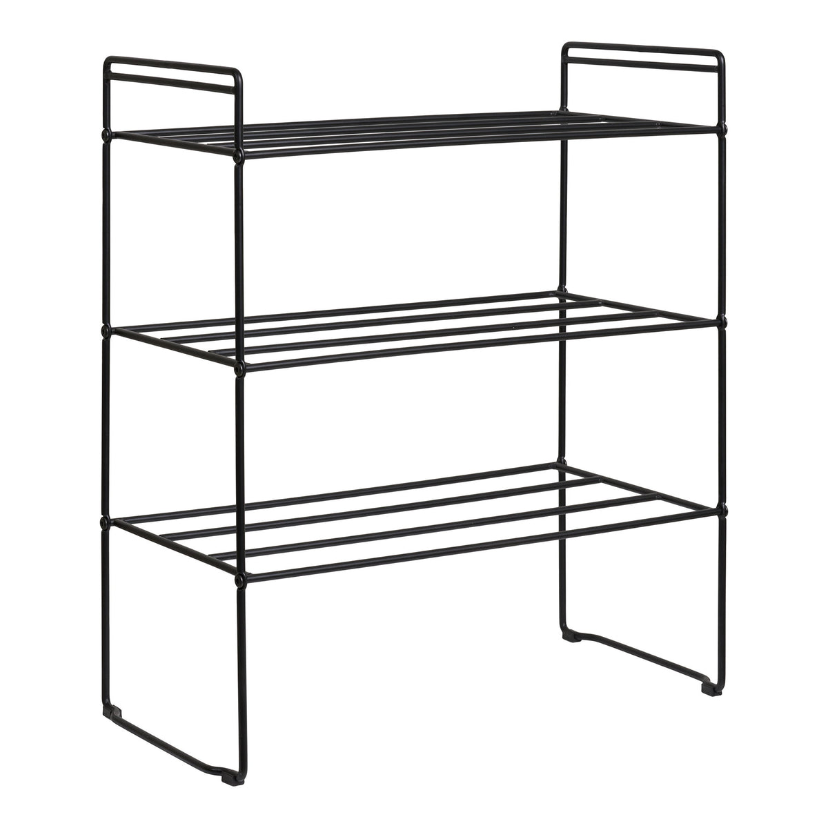 House Nordic, Swansea Skohylla Stål Svart 3 Hyllplan 60 cm