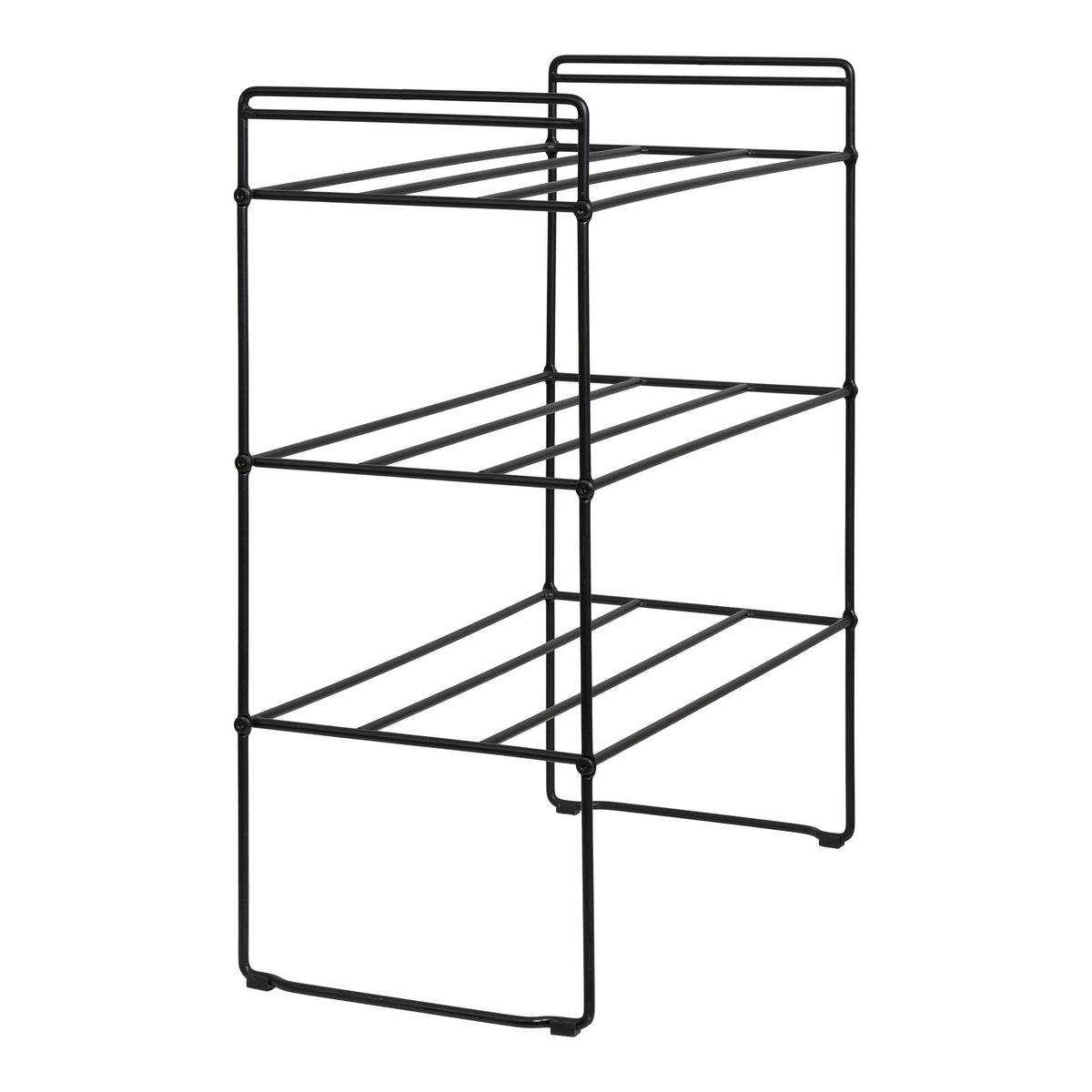 House Nordic, Swansea Skohylla Stål Svart 3 Hyllplan 60 cm
