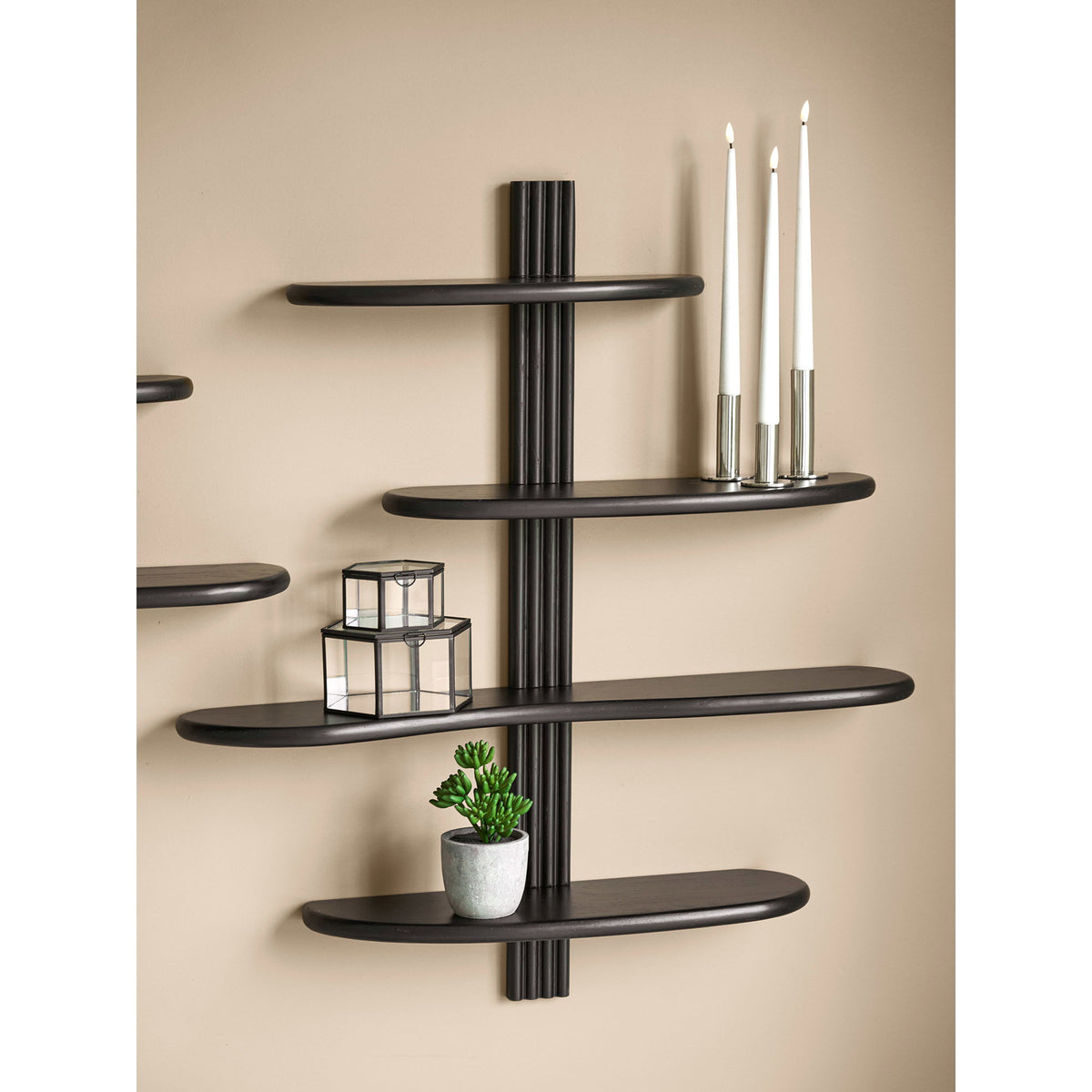 House Nordic, Aliano Vägghylla Ek Svart 88 cm