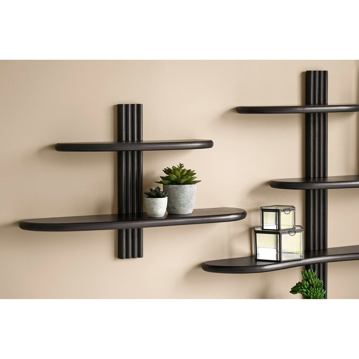 House Nordic, Aliano Vägghylla Ek Svart 65 cm