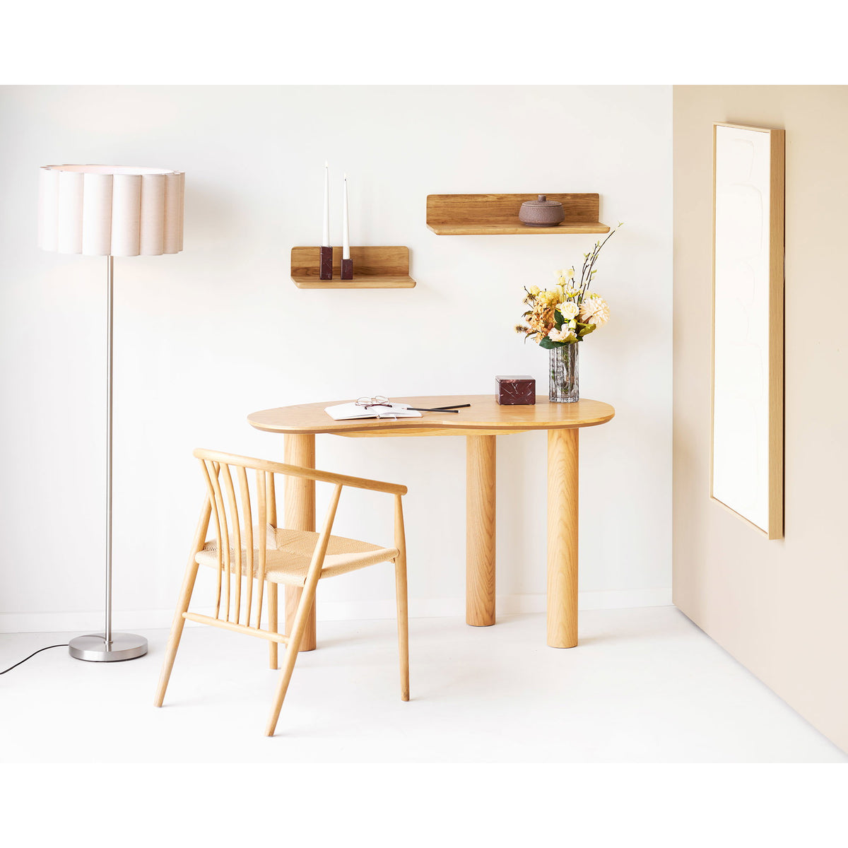 House Nordic, Salina Vägghylla Ek 40 cm