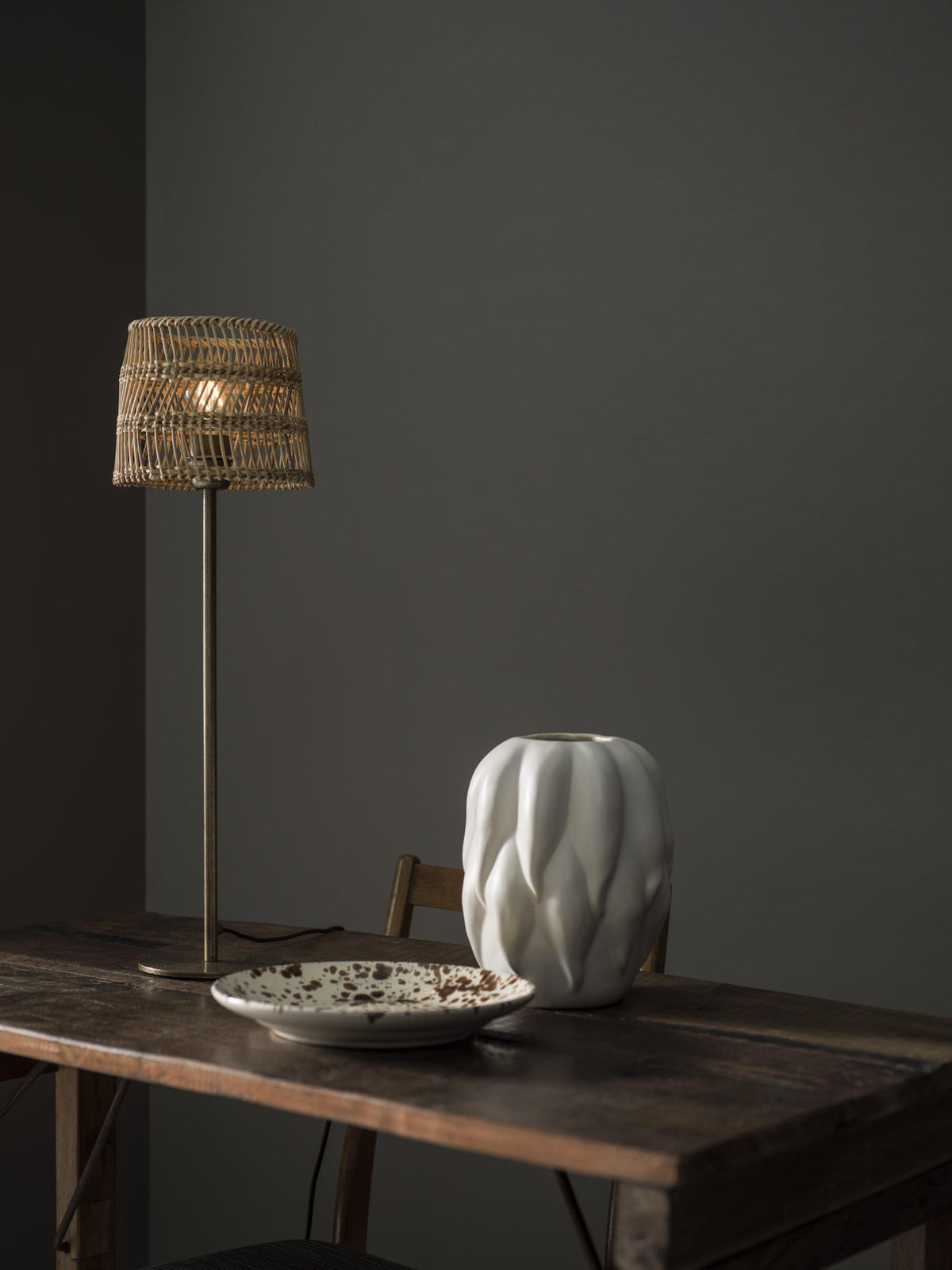Maja Lampskärm – Rotting natur 30 cm