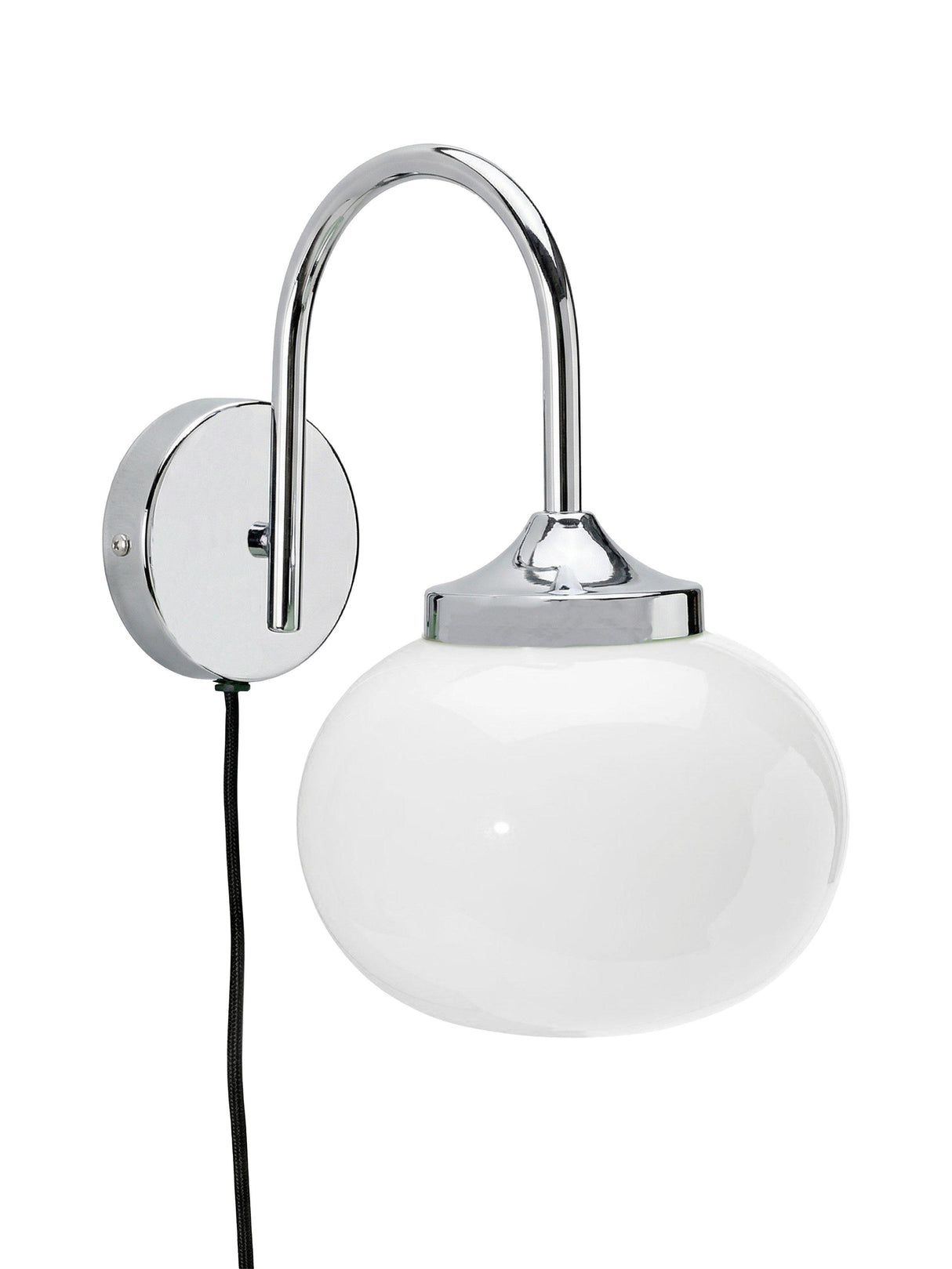 Elsy Vägglampa Vit krom 26cm