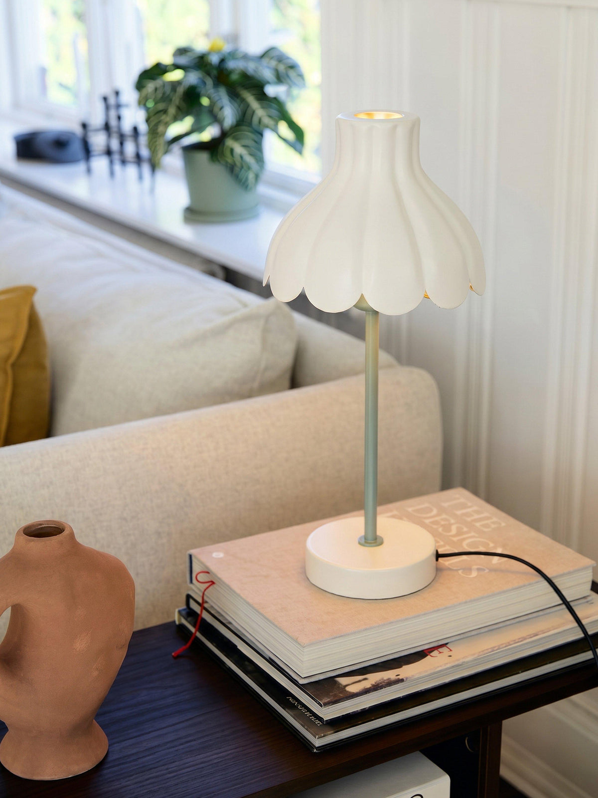 Wera Bordslampa – Off-white/grön 47 cm