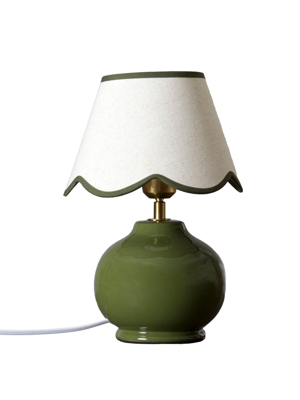 Nell bordslampa Mossa grön, 34cm