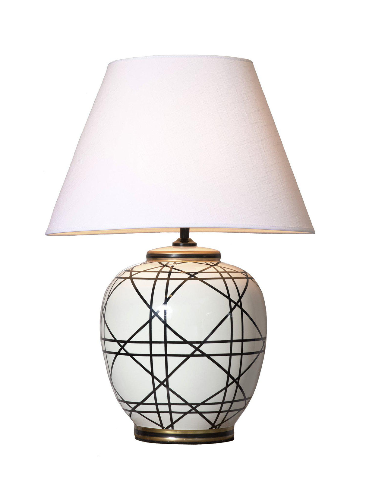 New York Bordslampa Svartvit 60cm