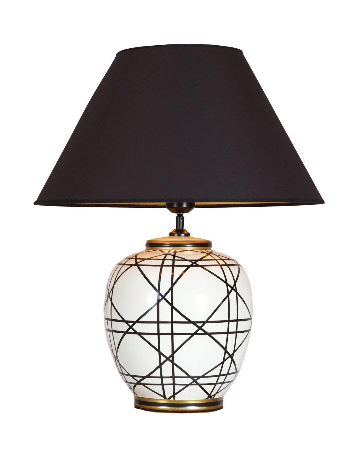 New York Bordslampa – Svartvit 63 cm
