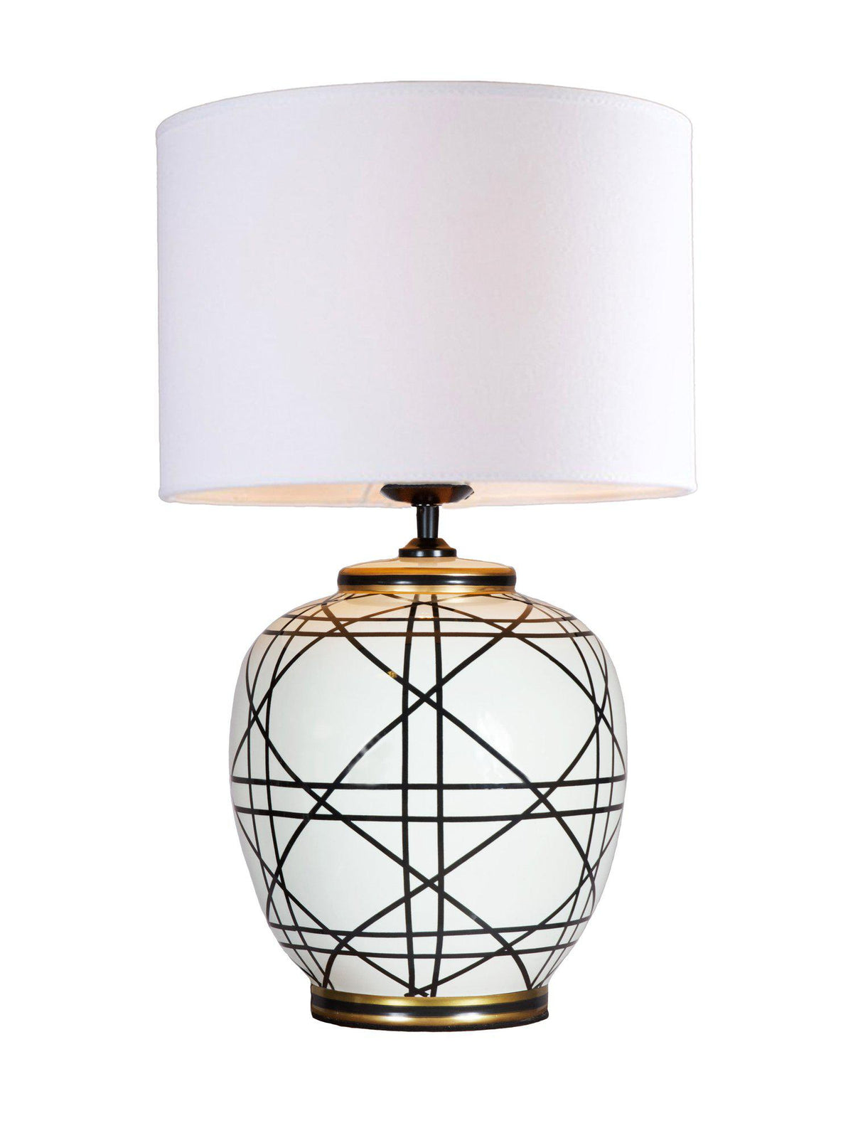 New York Bordslampa – Svartvit 61 cm