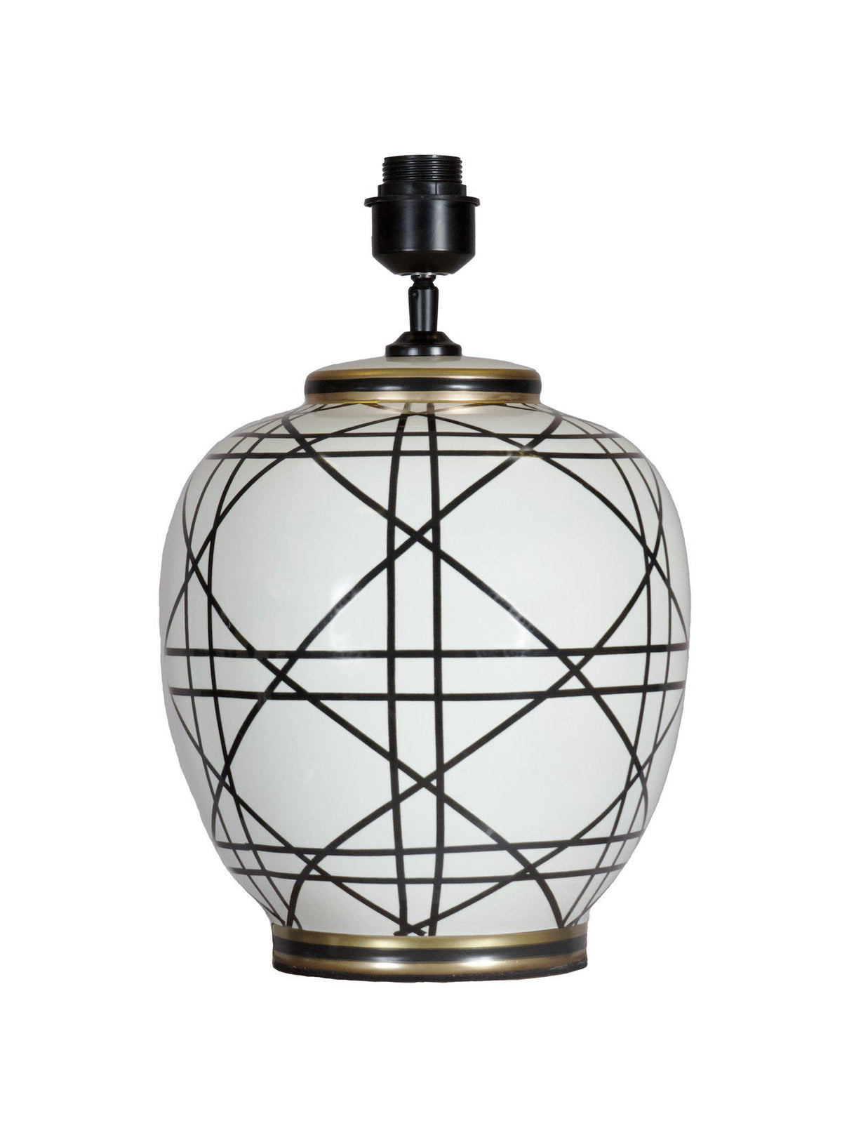 New York Lampfot – Svartvit 39 cm