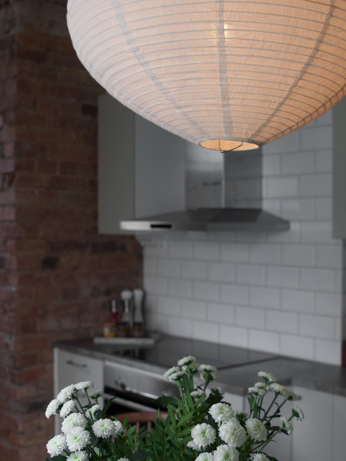 Verona Taklampa – Vitt tyg 55 cm