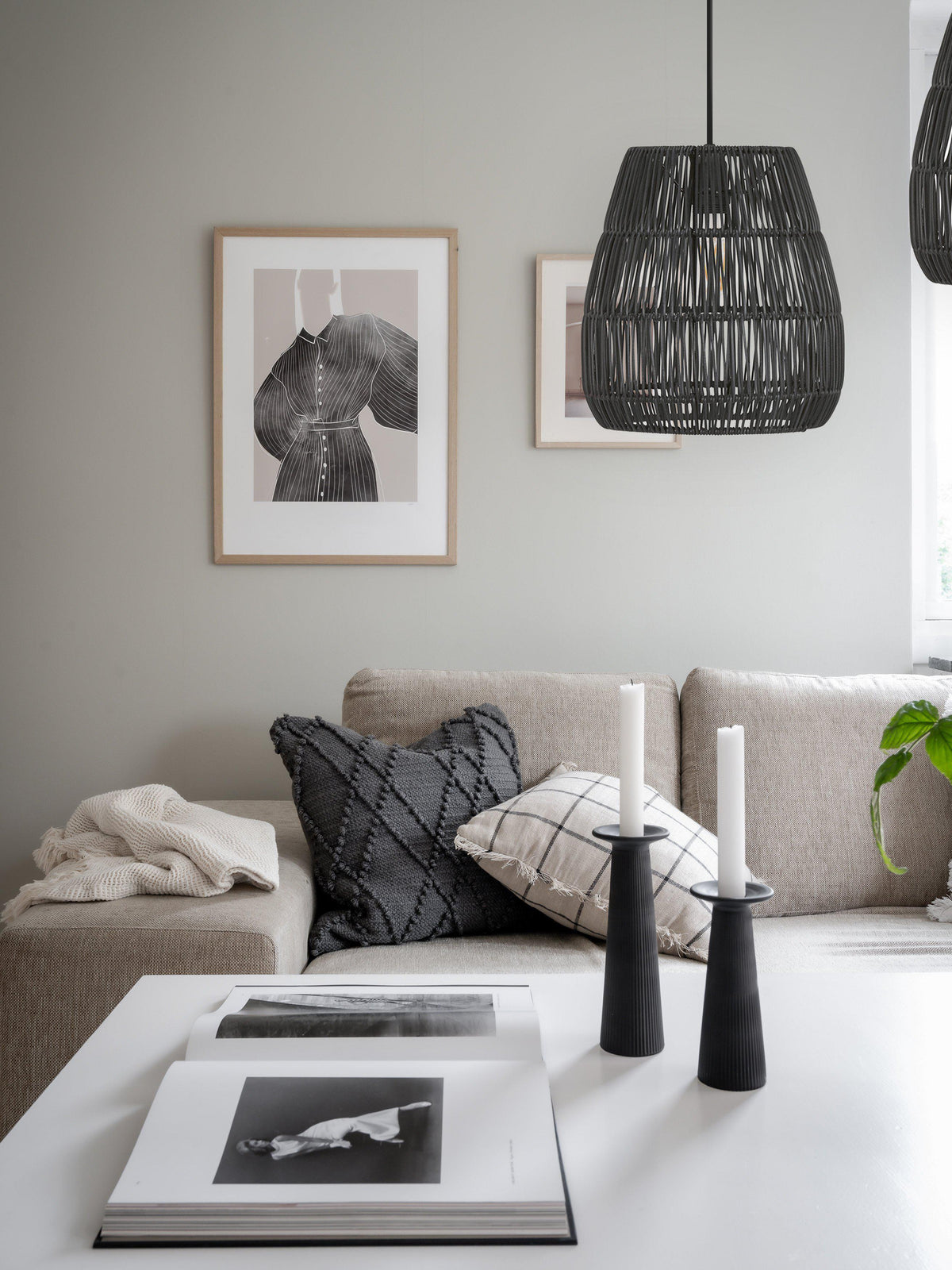 Saigon Taklampa – Svart 38 cm