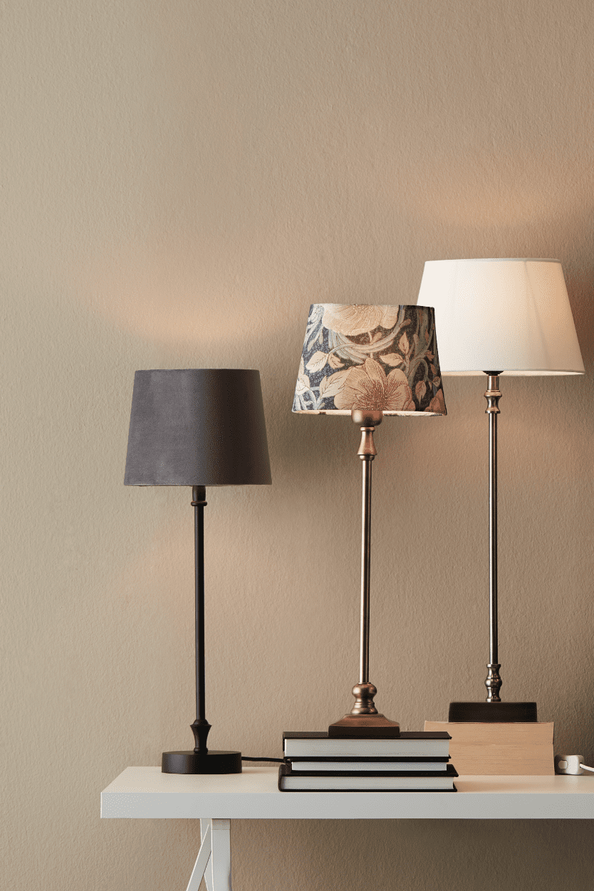 Liam Bordslampa – med grå skärm 59 cm