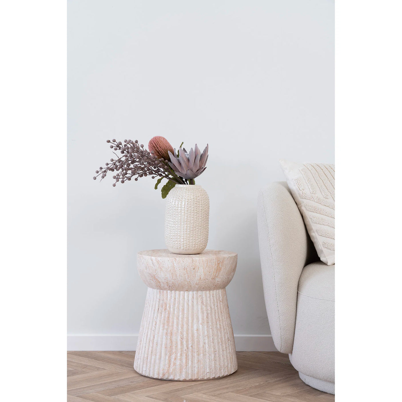 House Nordic, Bonn Sidobord Natur Ø37 cm