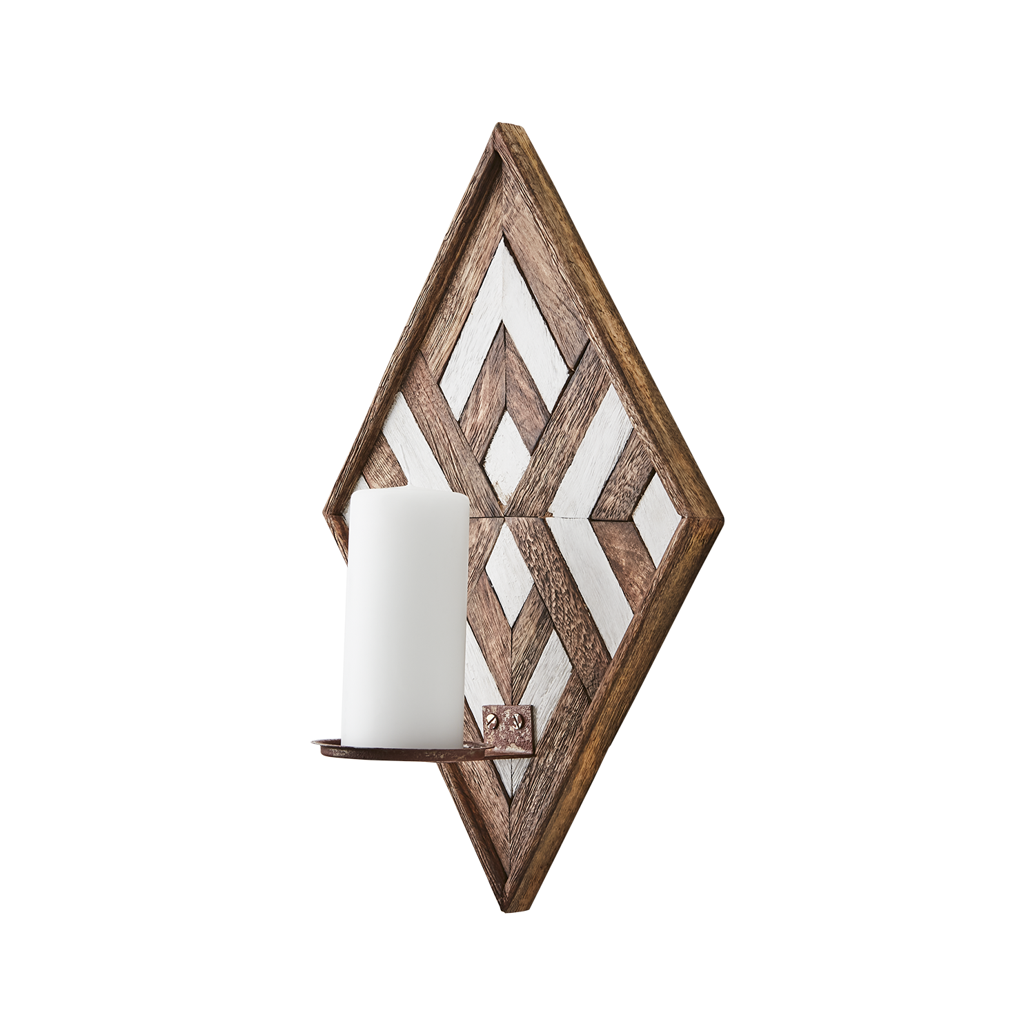 Affari of Sweden, VECTOR Väggljushållare, Brun/vit