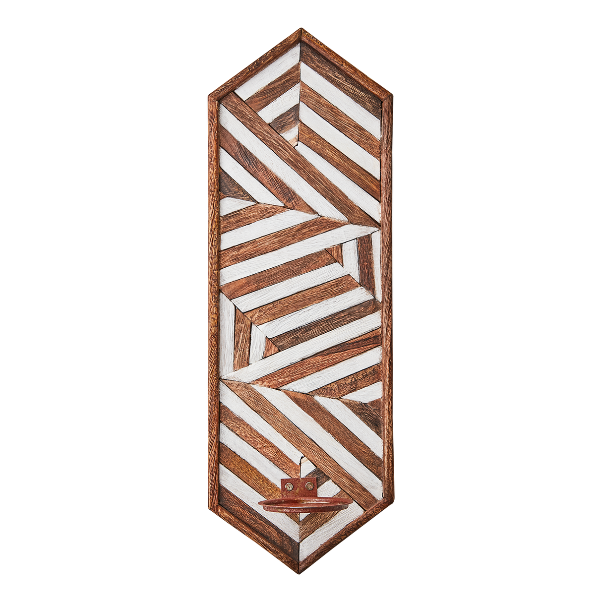 Affari of Sweden, VECTOR Väggljushållare, Brun/vit