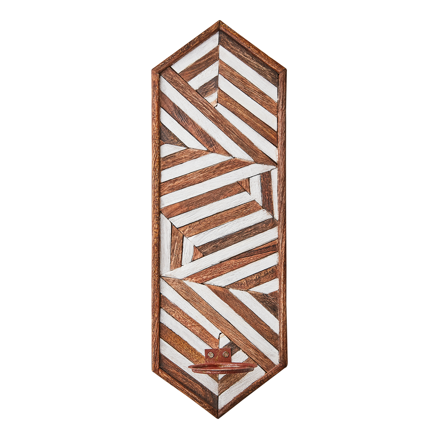 Affari of Sweden, VECTOR Väggljushållare, Brun/vit