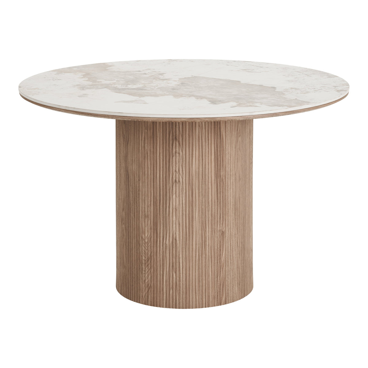 House Nordic, Matgrupp Athens & Cavi med 4 Stolar Sand / Natur / Vit 120 cm