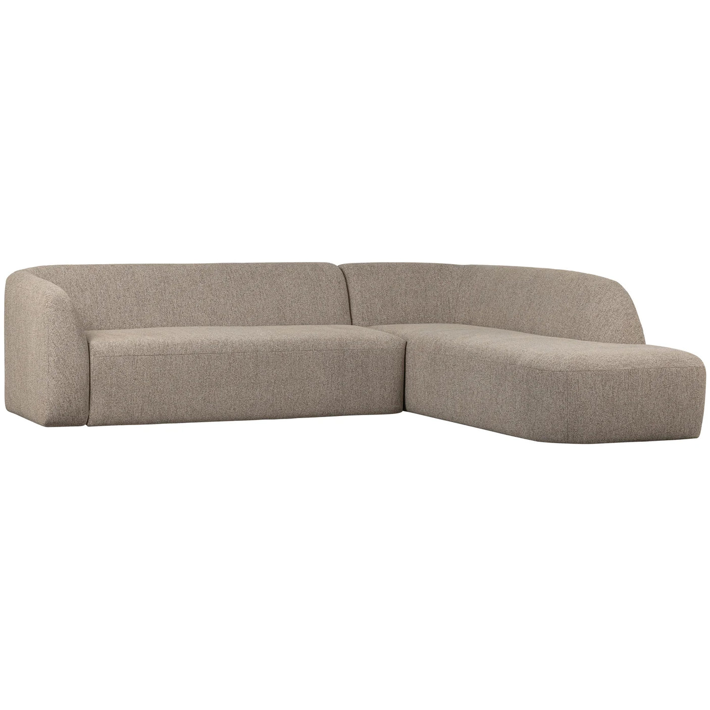 WOOOD, Sloping hörnsoffa höger chenille naturel melange
