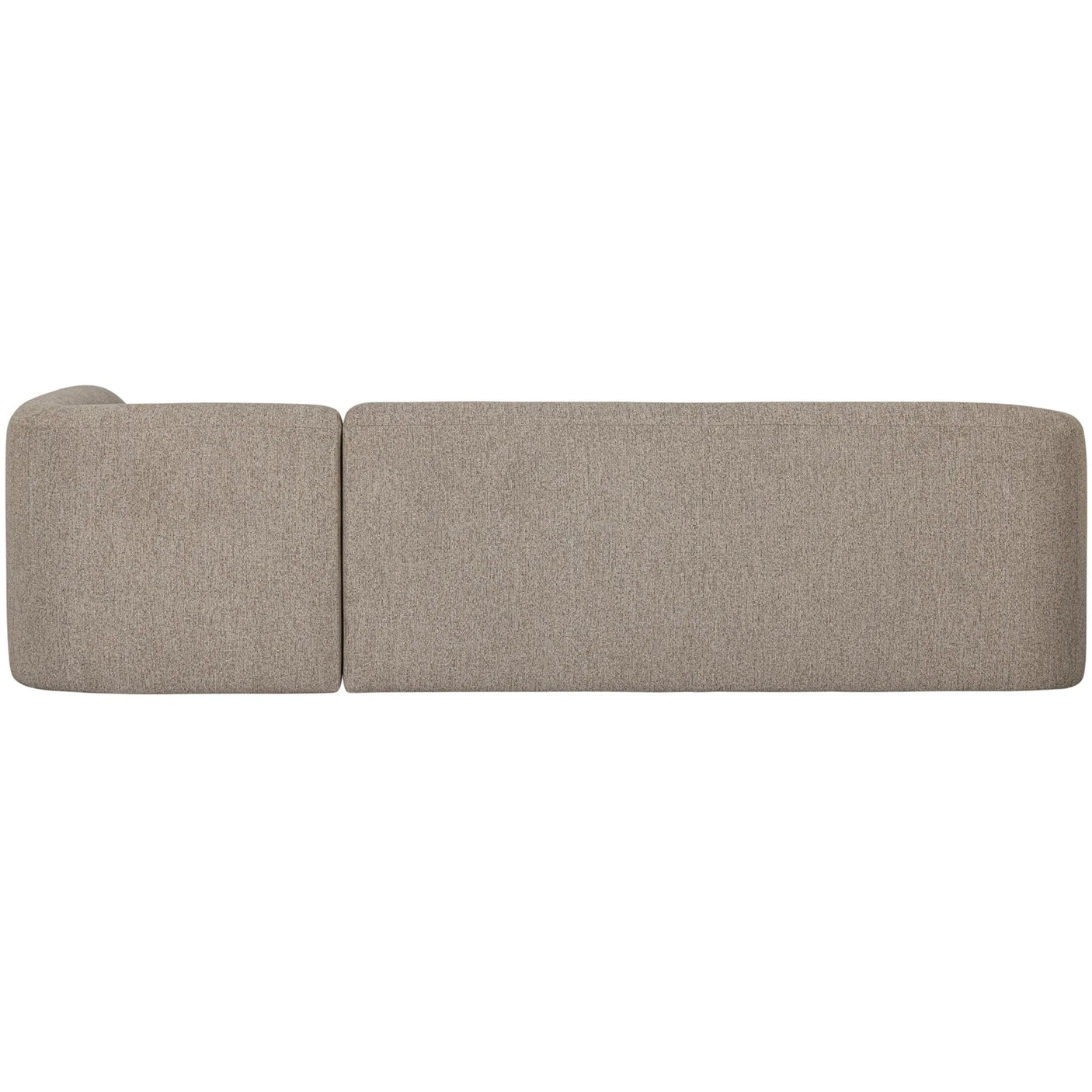 WOOOD, Sloping hörnsoffa höger chenille naturel melange