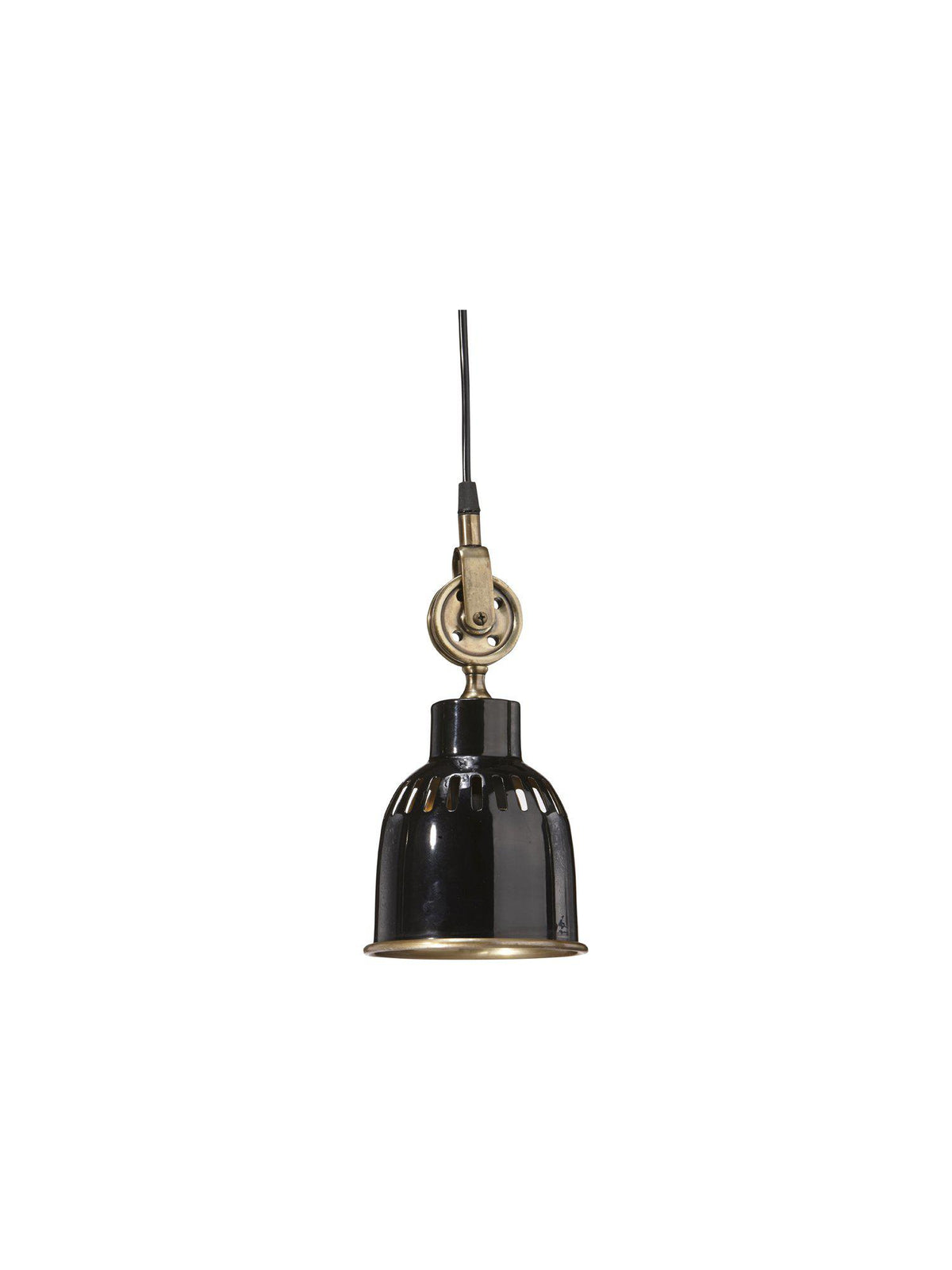 Cleveland Taklampa – Svart/Antikmäss 14 cm