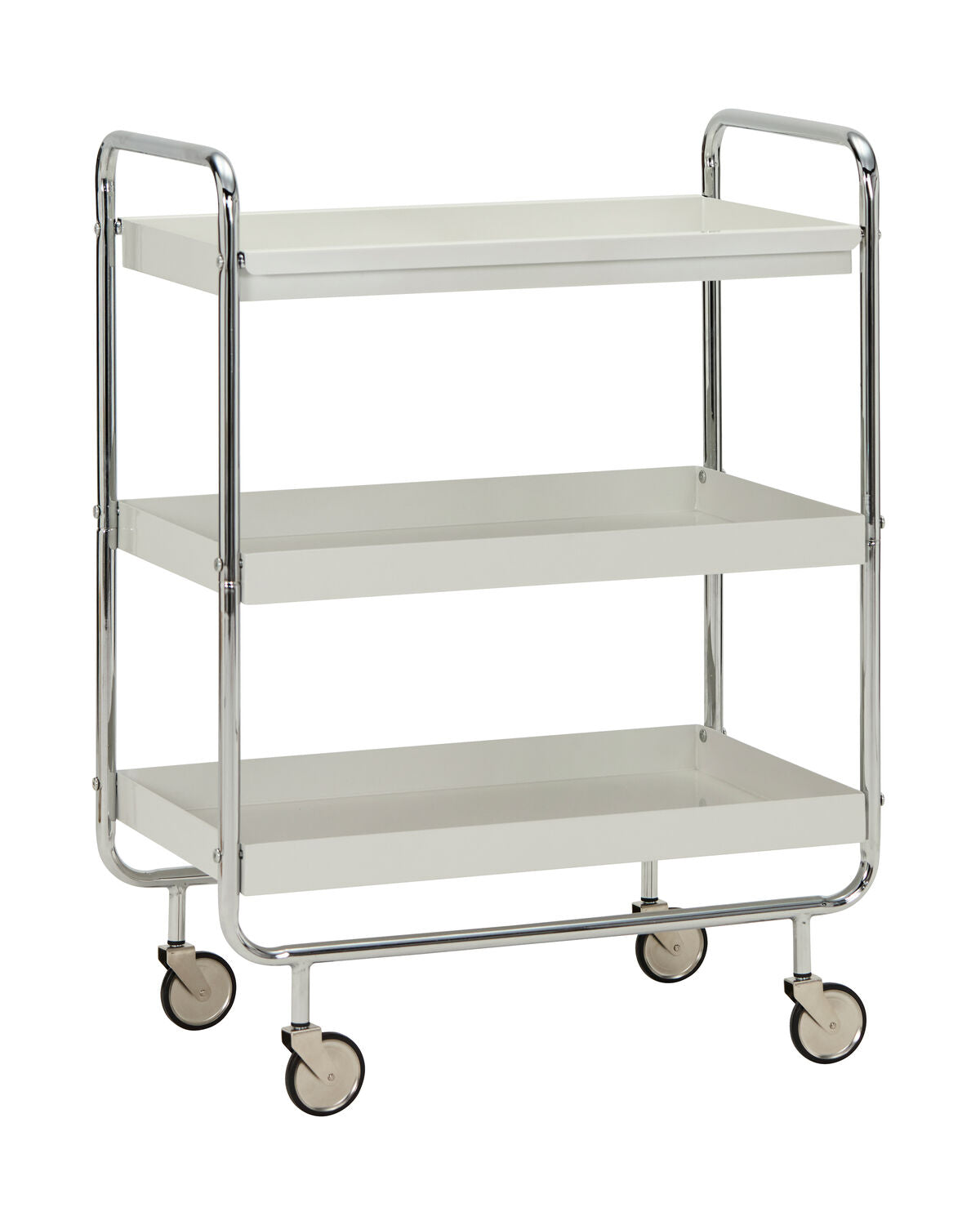 Serveringsvagn, HDRoll, Large, Off-White, Crome