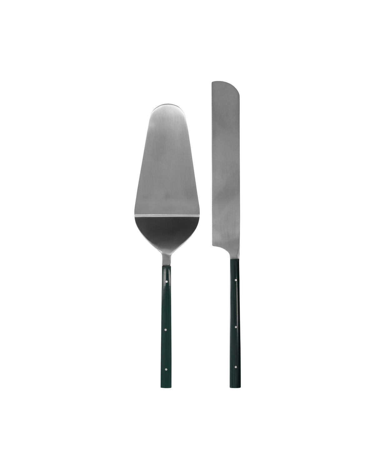 Tårta spade, HDLata, Mörkgrön, Silver finish