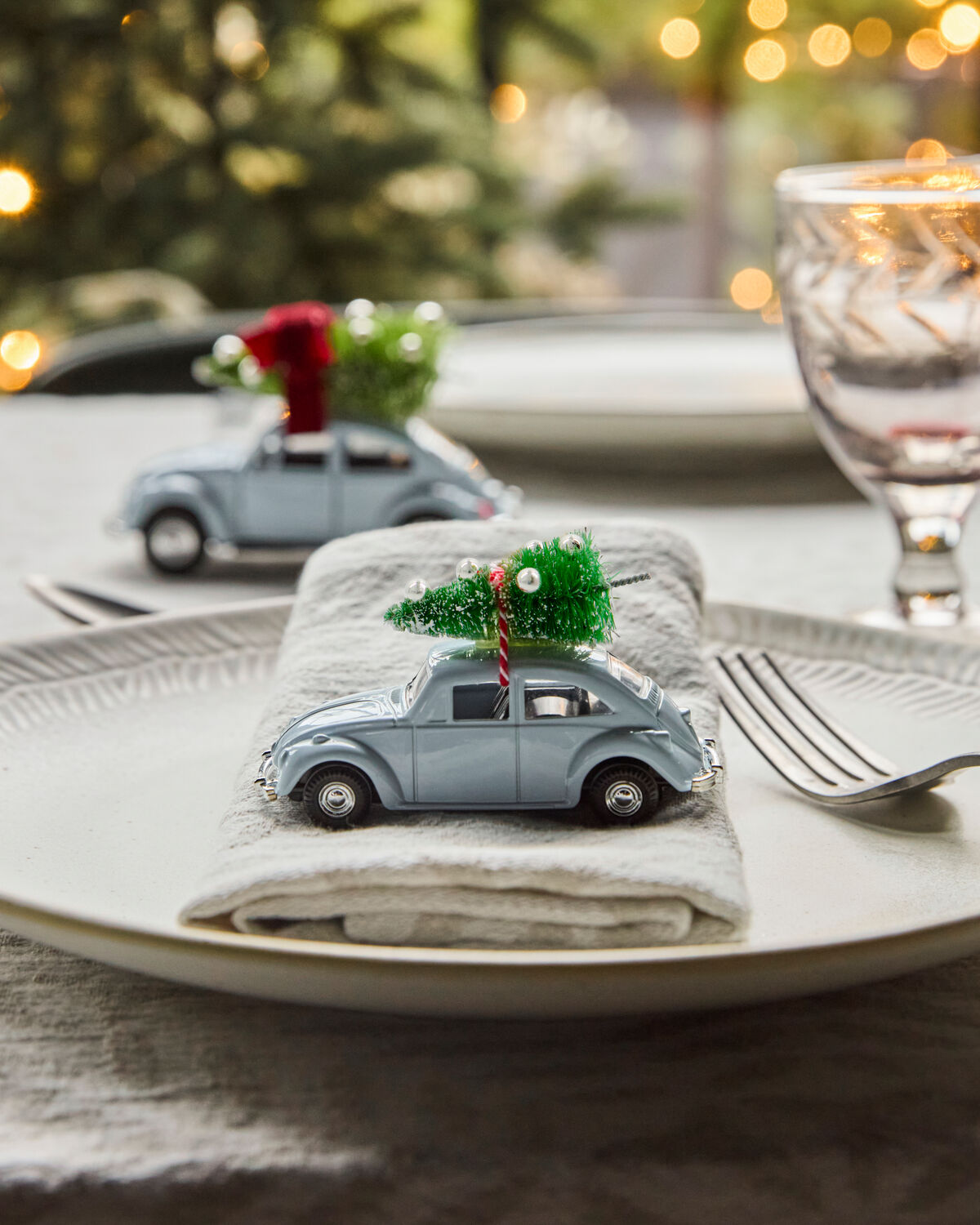 Dekoration, HDMini Xmas car, Ljusblå
